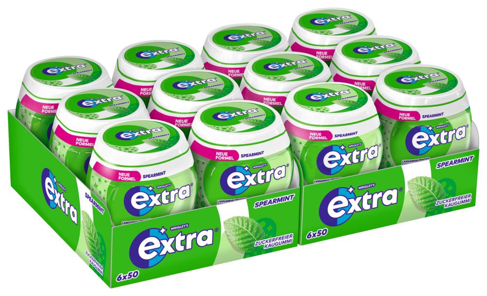 EXTRA Süßigkeit EXTRA Kaugummi Spearmint 12 Dosen