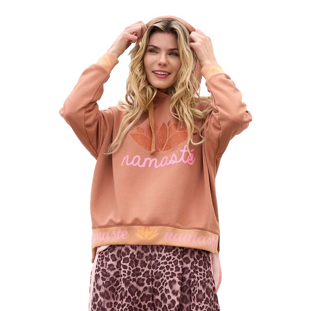 Miss Goodlife Hoodie Miss Goodlife MG12964 Namaste Strass, Light Chocolate günstig online kaufen