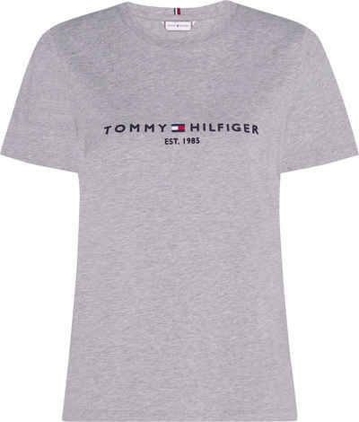 Tommy Hilfiger Rundhalsshirt HERITAGE HILFIGER C-NK REG TEE mit gesticktem Tommy Hilfiger Linear Logo-Schriftzug
