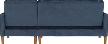 Dorel Home Ecksofa Lilly, mit Bett-Funktion, Recamiere beidseitig montierbar, Sitzhöhe 43 cm