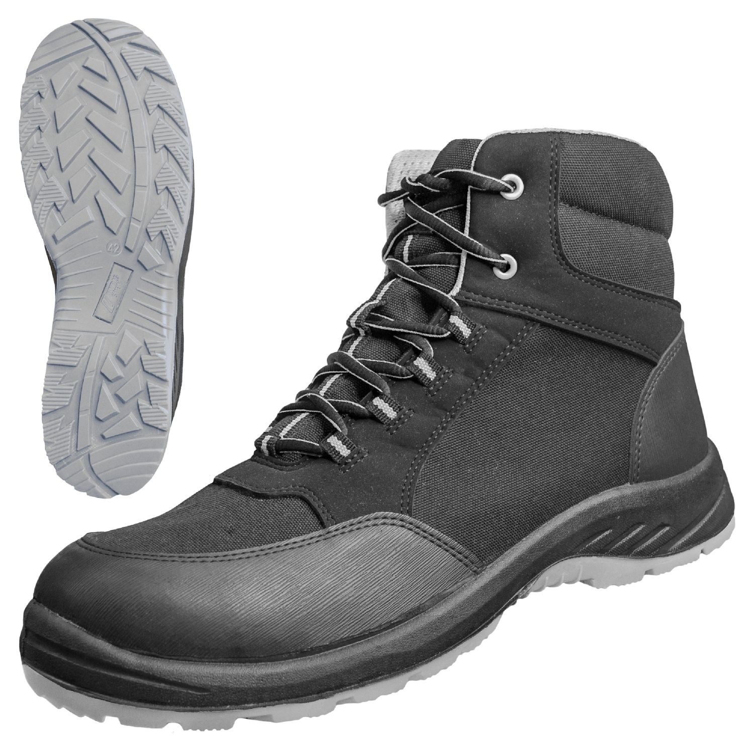 Nitras Sicherheitshochschuhe S3S "SOLID STEP" grau Sicherheitsschuh