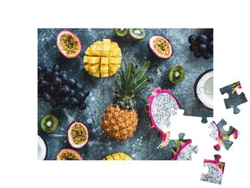 puzzleYOU Puzzle Tropische Früchte, exotische Früchte, 48 Puzzleteile, puzzleYOU-Kollektionen Obst, Küche, Essen und Trinken