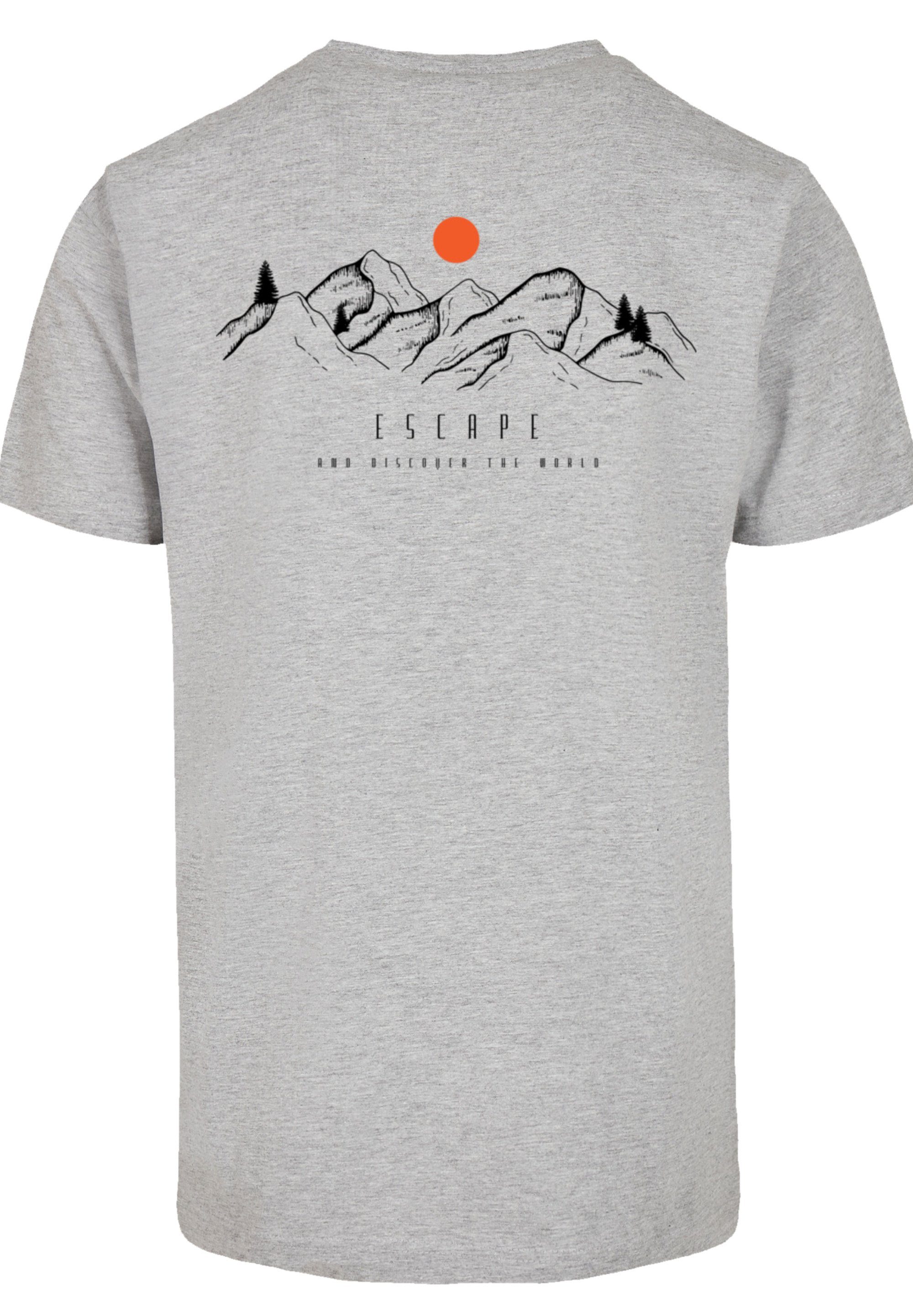 F4NT4STIC T-Shirt Discover the world heather Print grey