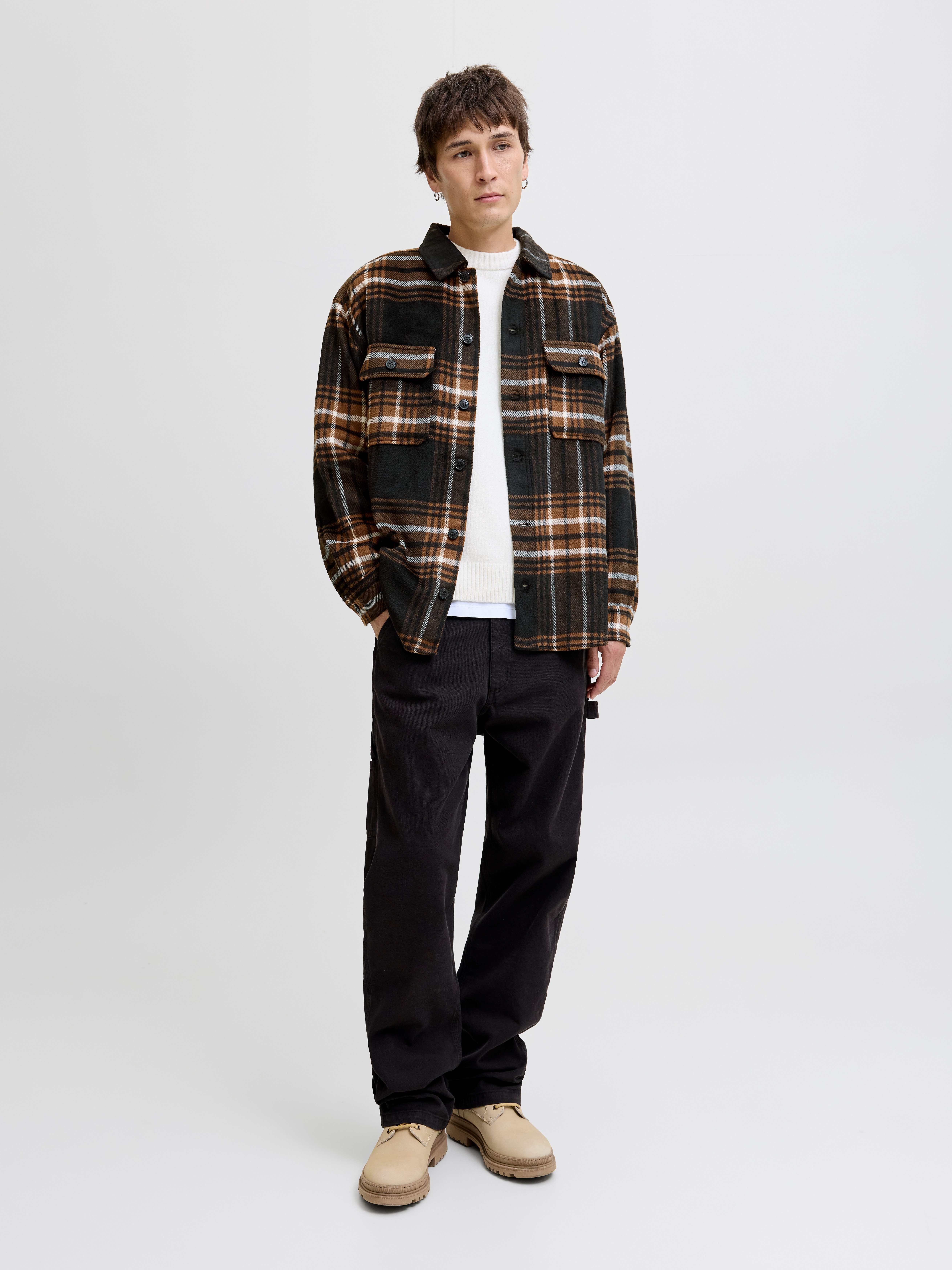 Jack & Jones Langarmhemd JJEBRADLEY OLLIE OVERSHIRT LS NOOS mit Brusttaschen – Bild 4 von 5