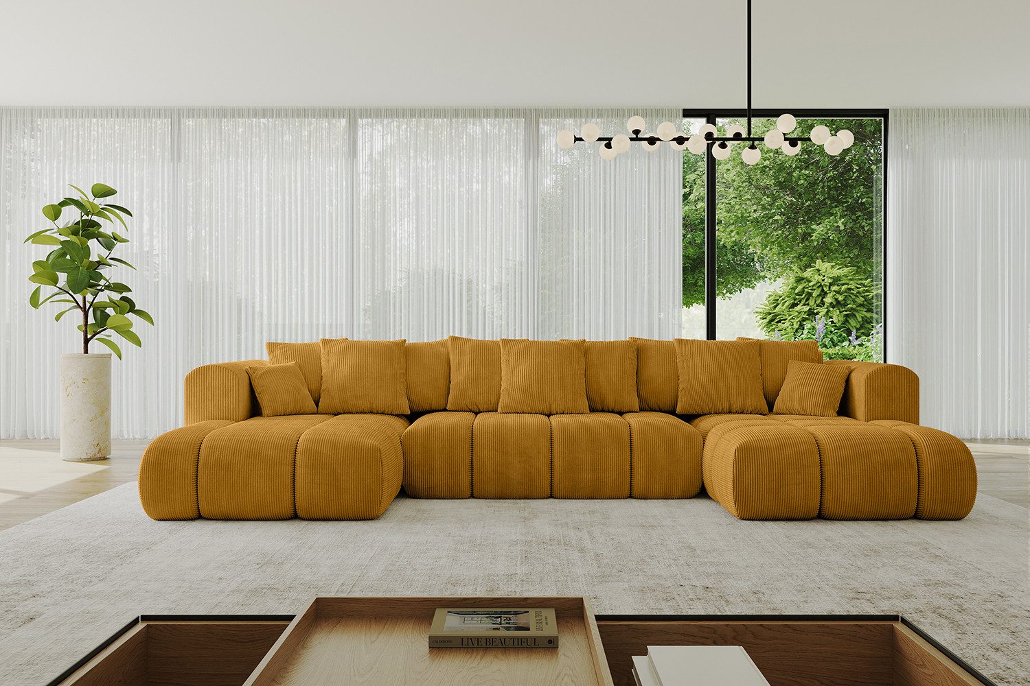 ALTDECOR Wohnlandschaft CLOUD-U-v1, Couch mit Schlaffunktion, günstig online kaufen