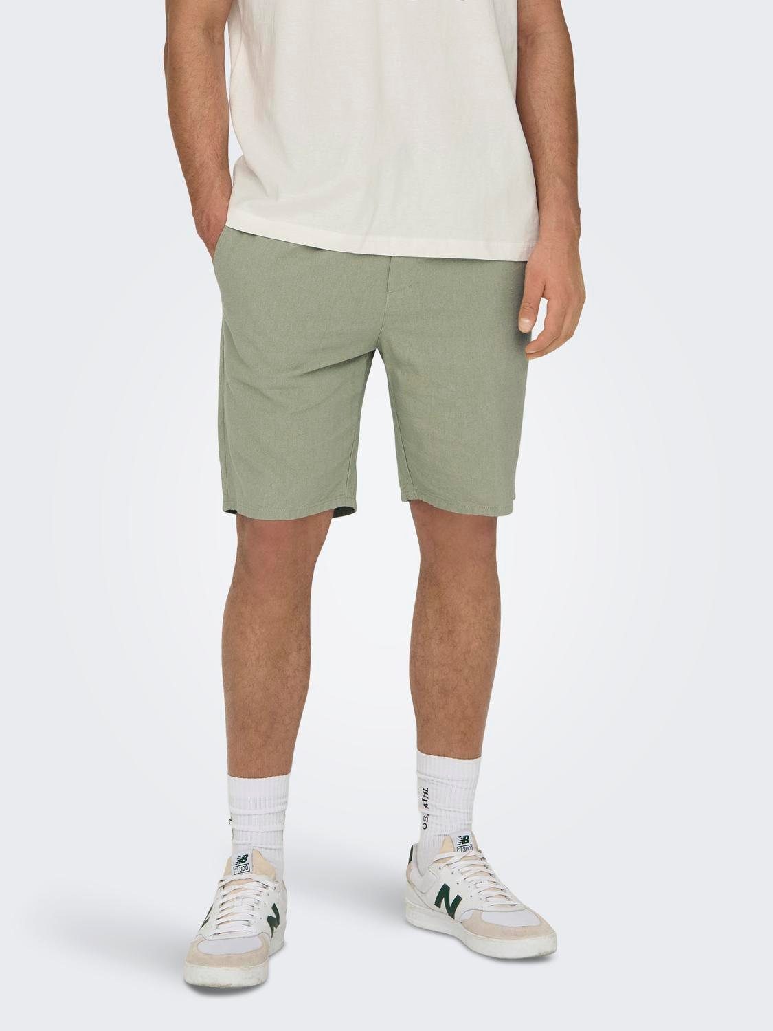 ONLY & SONS Shorts ONSLINUS 0007 COT LIN SHORTS NOOS