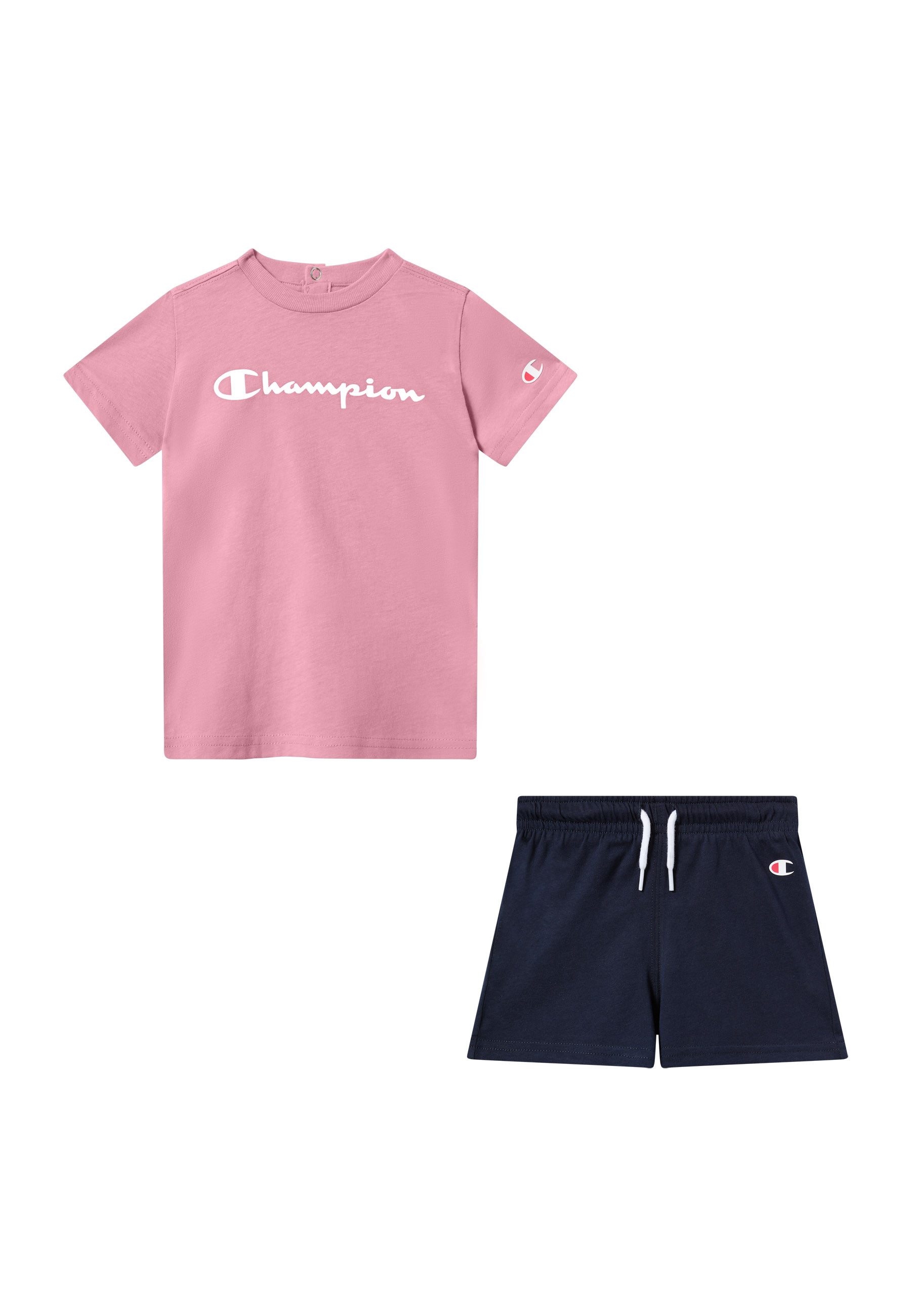 Champion Shirt & Shorts ICONS CONTRAST Toddler T-shirt and Shorts Set with Big Logo (2-tlg) für Babys, lockerer Schnitt