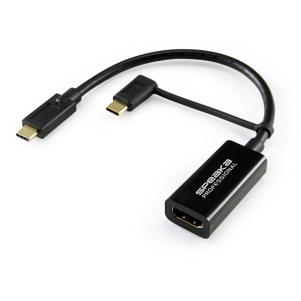SpeaKa Professional SpeaKa Professional SP-9015340 HDMI Adapterkabel [1x HDMI-Buchse - 1x TV-Adapter, 15.00 cm
