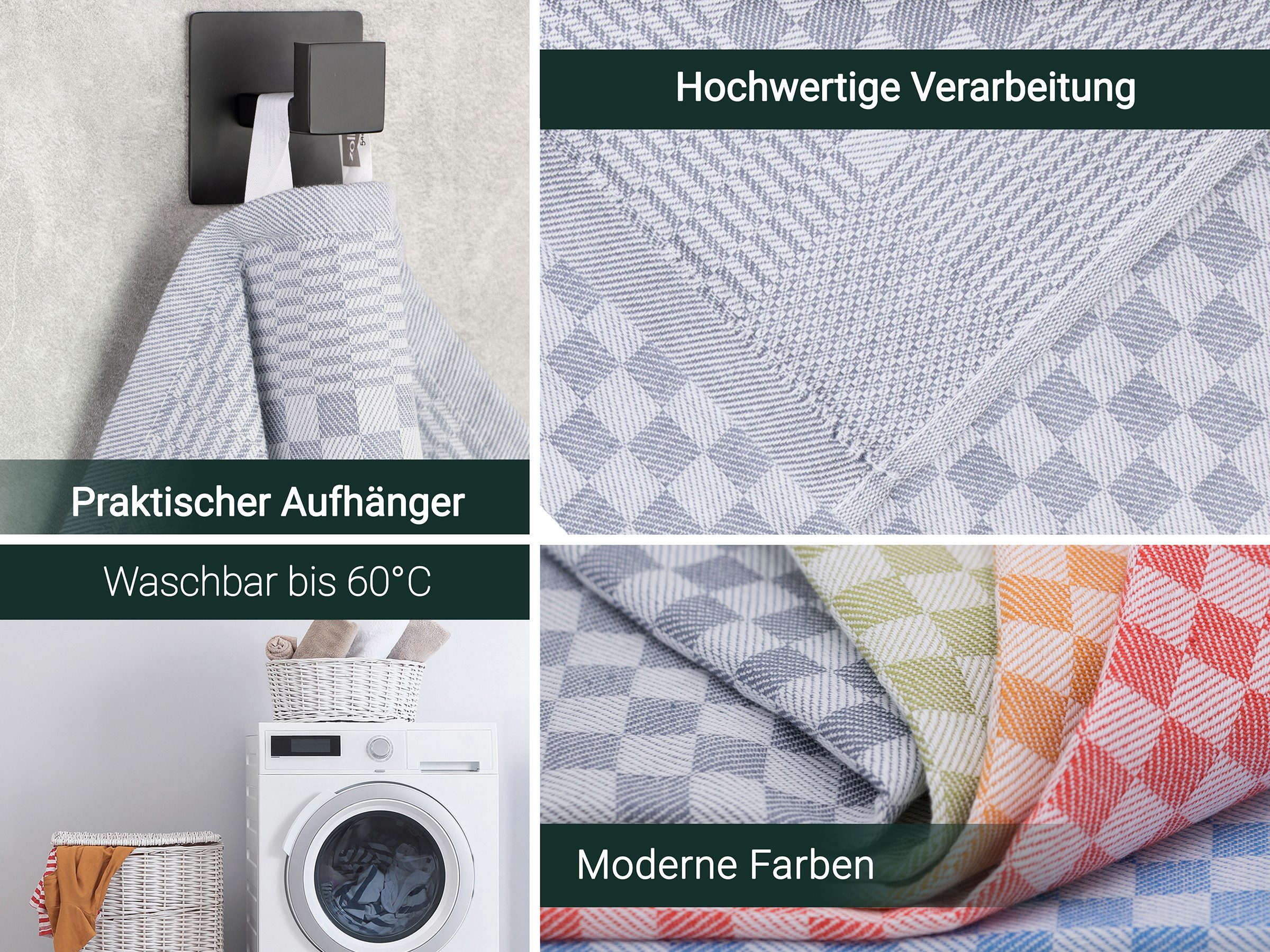 ZOLLNER Geschirrtuch, (Spar-Set, 10-tlg), saugstark, pflegeleicht, günstig online kaufen