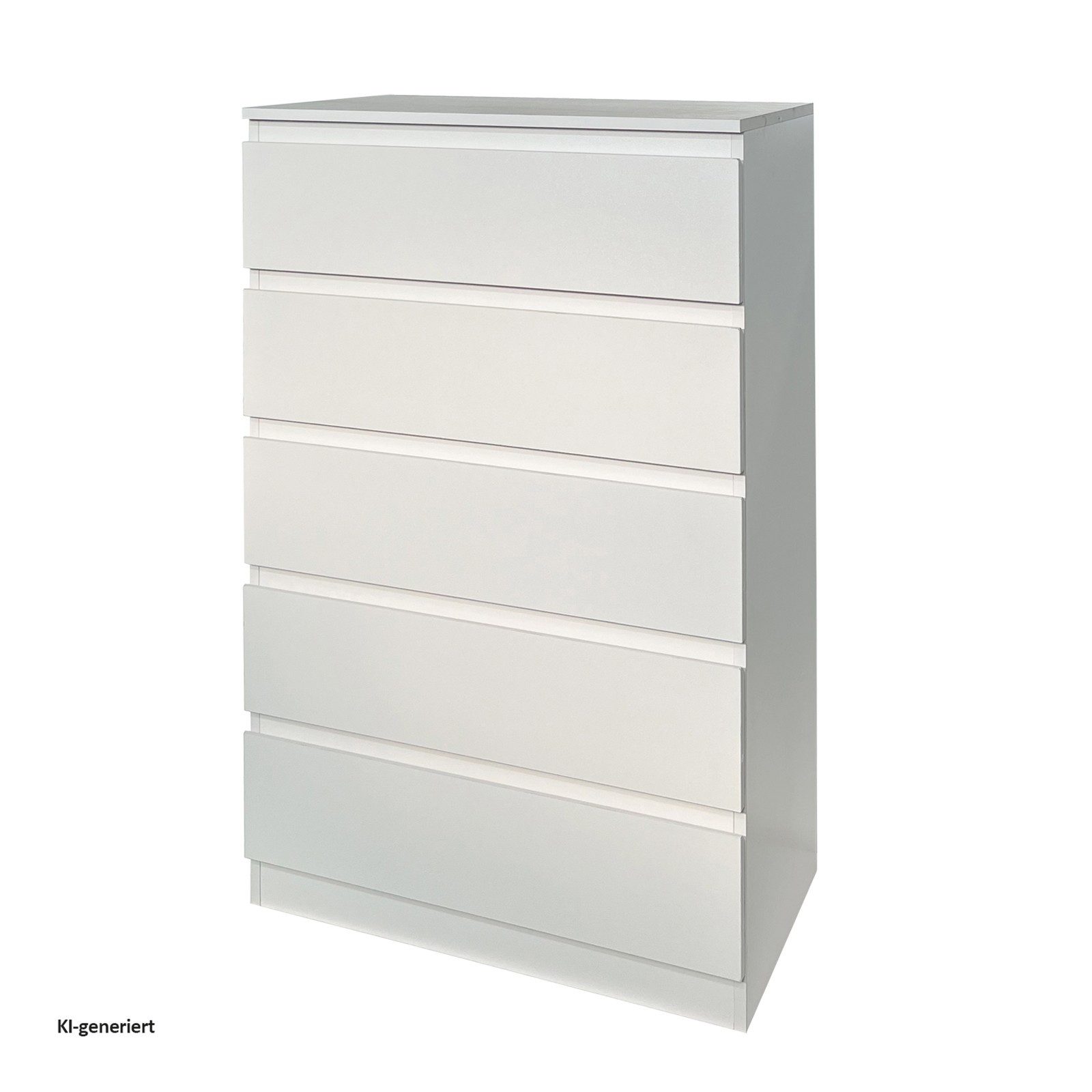 HTI-Living Kommode Kommode mit 5 grifflosen Schubladen Thekla Weiß (Stück, 1 St., 1 Kommode), Sideboard