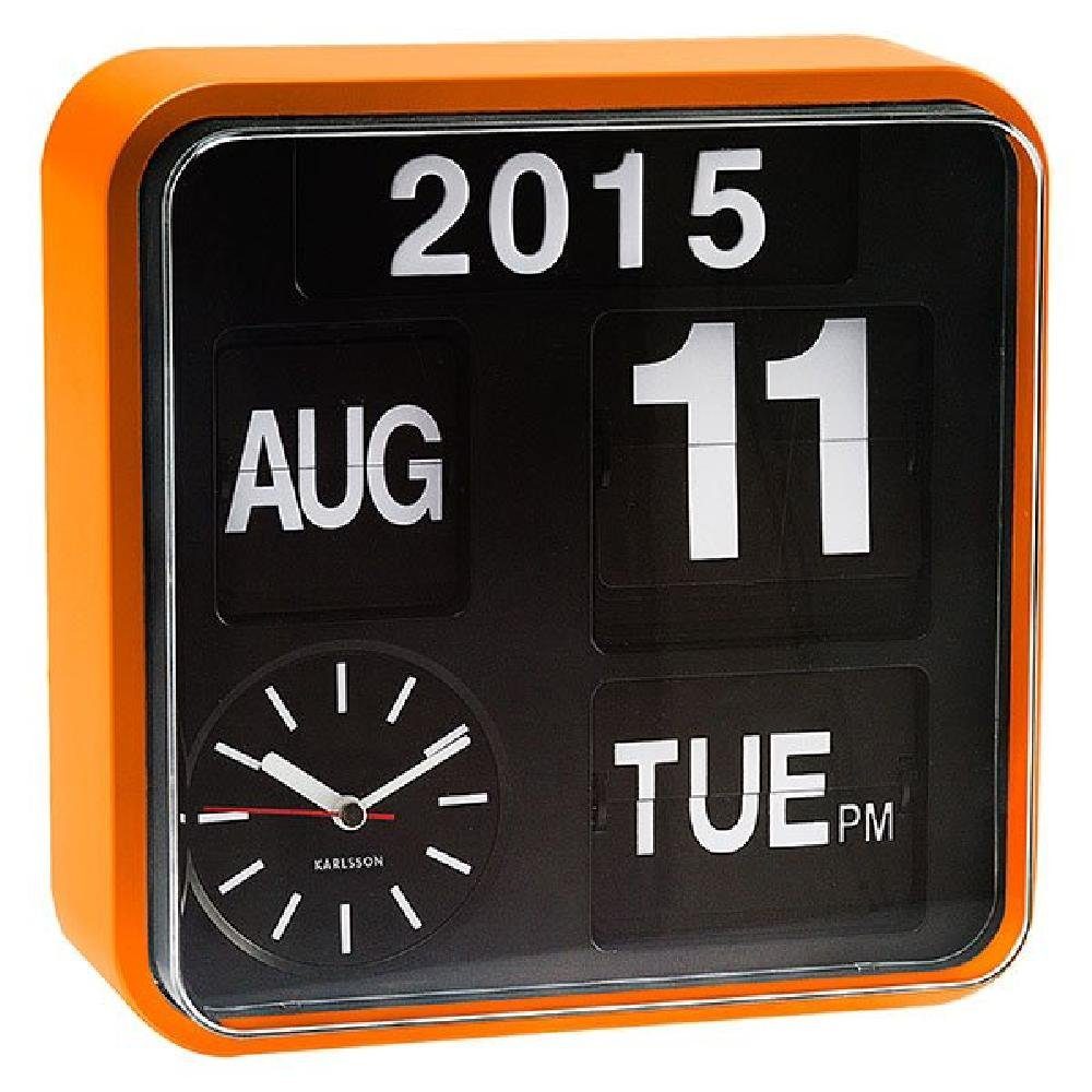 Karlsson Uhr Wanduhr Flip Mini Orange