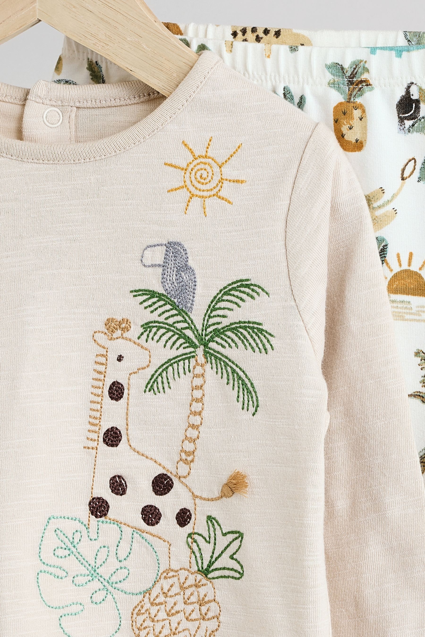 Next Shirt & Leggings Babyset 100 % Baumwolle Dinosaurier (2-tlg)