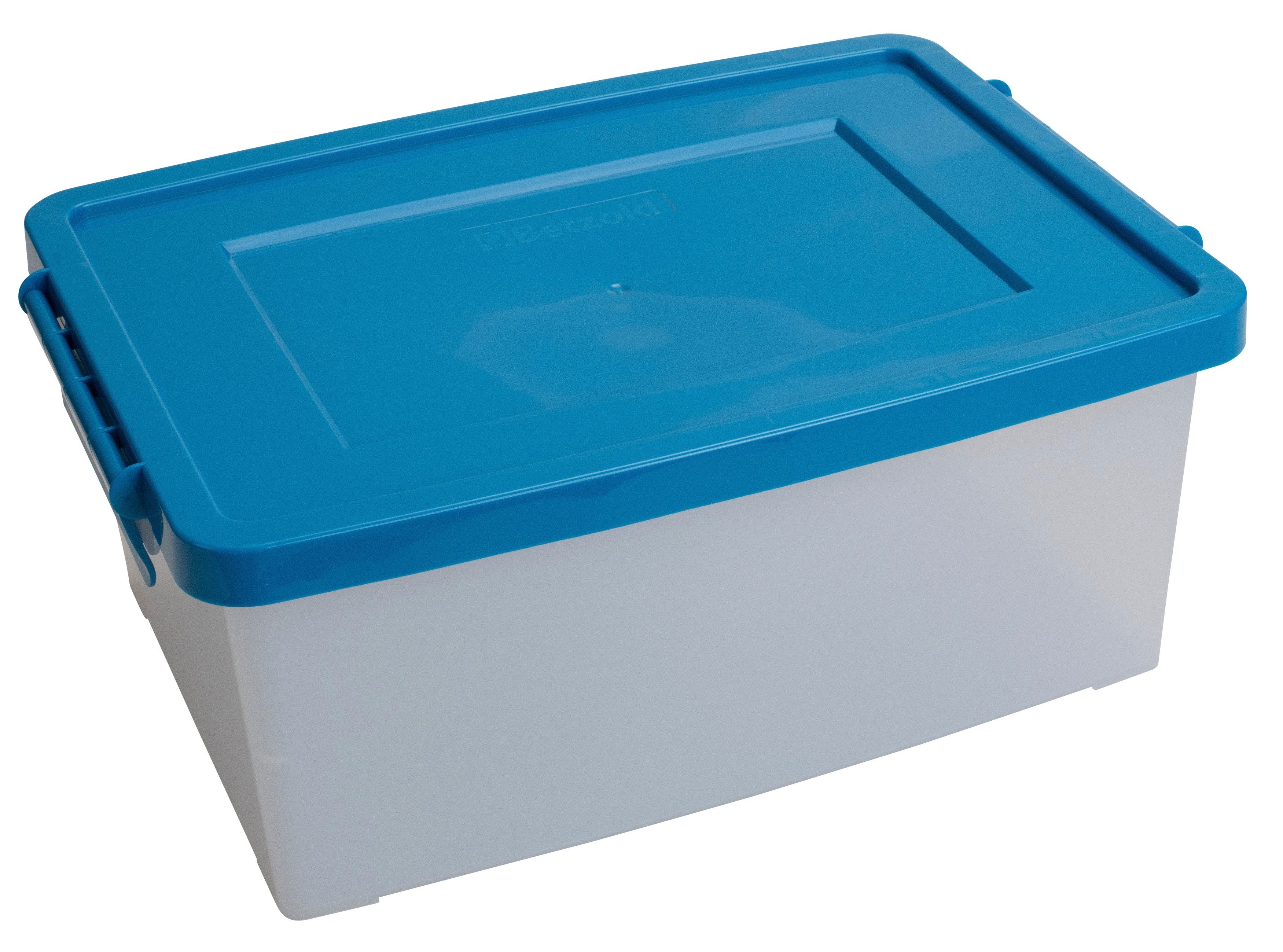 Betzold Aufbewahrungsbox Aufbewahrungsbox, 16 x 39,5 x 27,5 cm, weiß-transparent, farbiger Deck