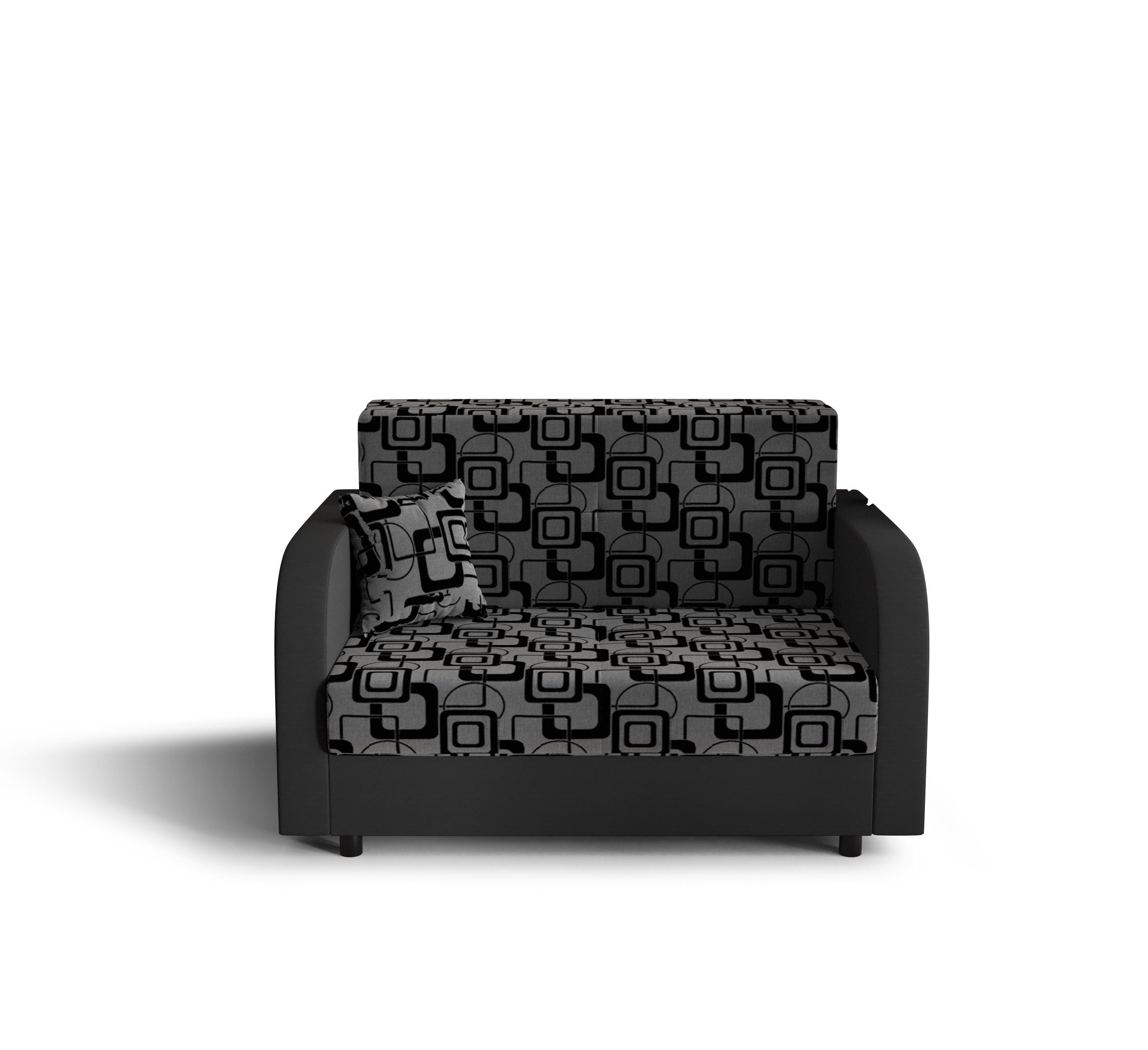 Schlaffunktion Bettkasten Grau TWICE Sofa und pressiode mit Schlafsofa, Quadrate 80cm COUCH