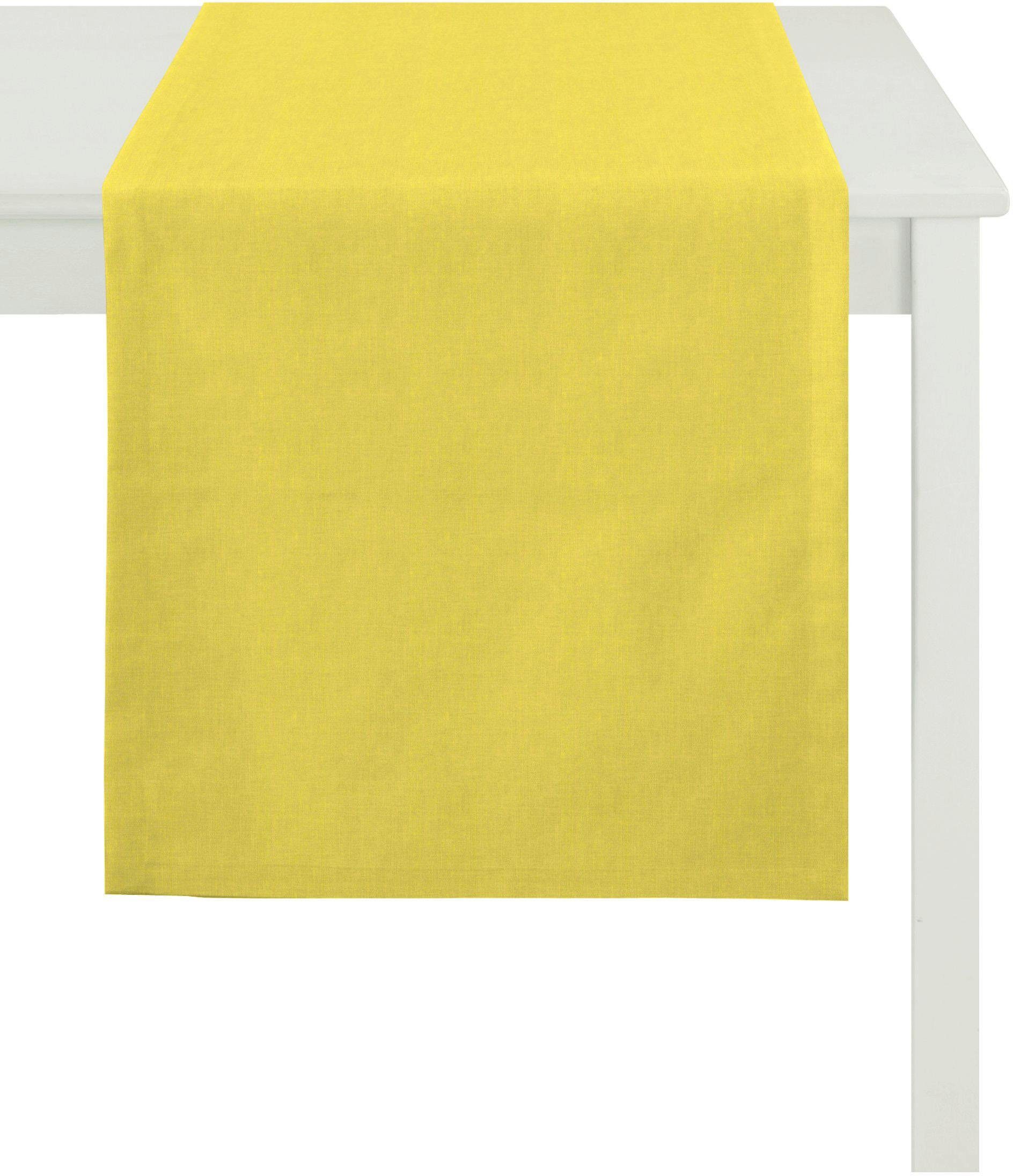 APELT Tischläufer STYLE, Rips ALASKA, gelb (1-tlg) LOFT Uni