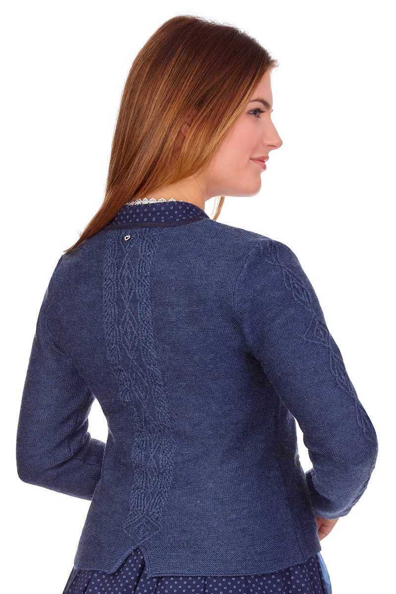 Spieth & Wensky Trachtenjacke Trachten Strickjacke - NARITZ - jeansblau