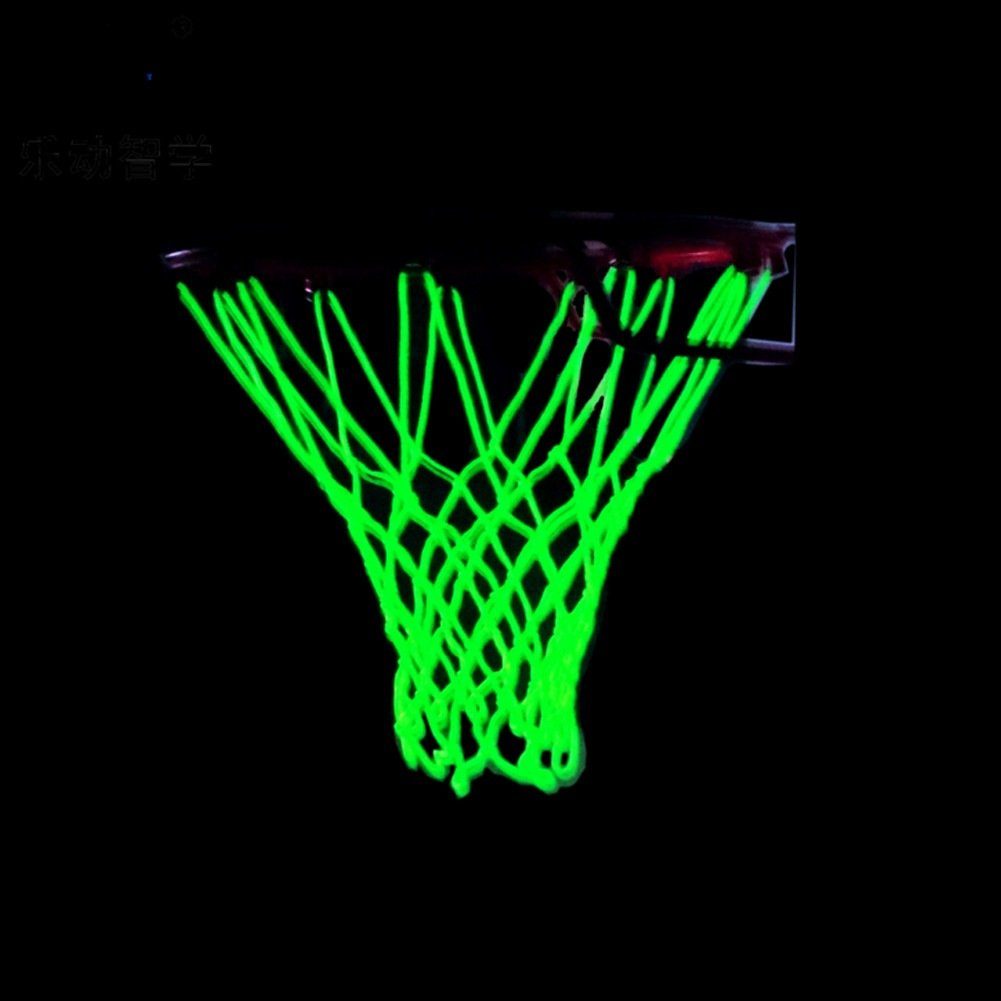 GelldG Basketballnetz Leuchtendes Basketball Netze Netz Basketball Fluoreszierendes