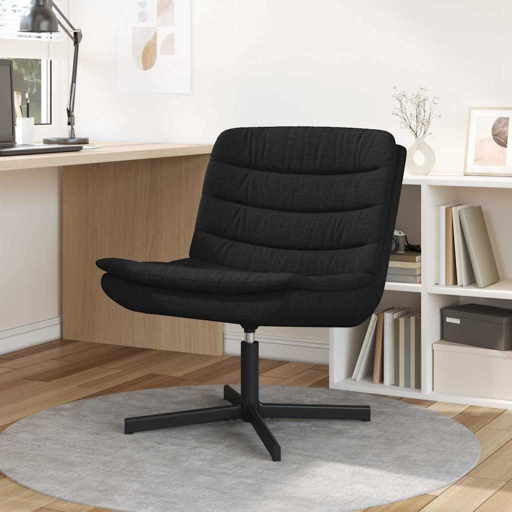 vidaXL Stuhl Drehstuhl Schwarz 63 x 75 x 76 cm Stoff (1 St) – Bild 2 von 5