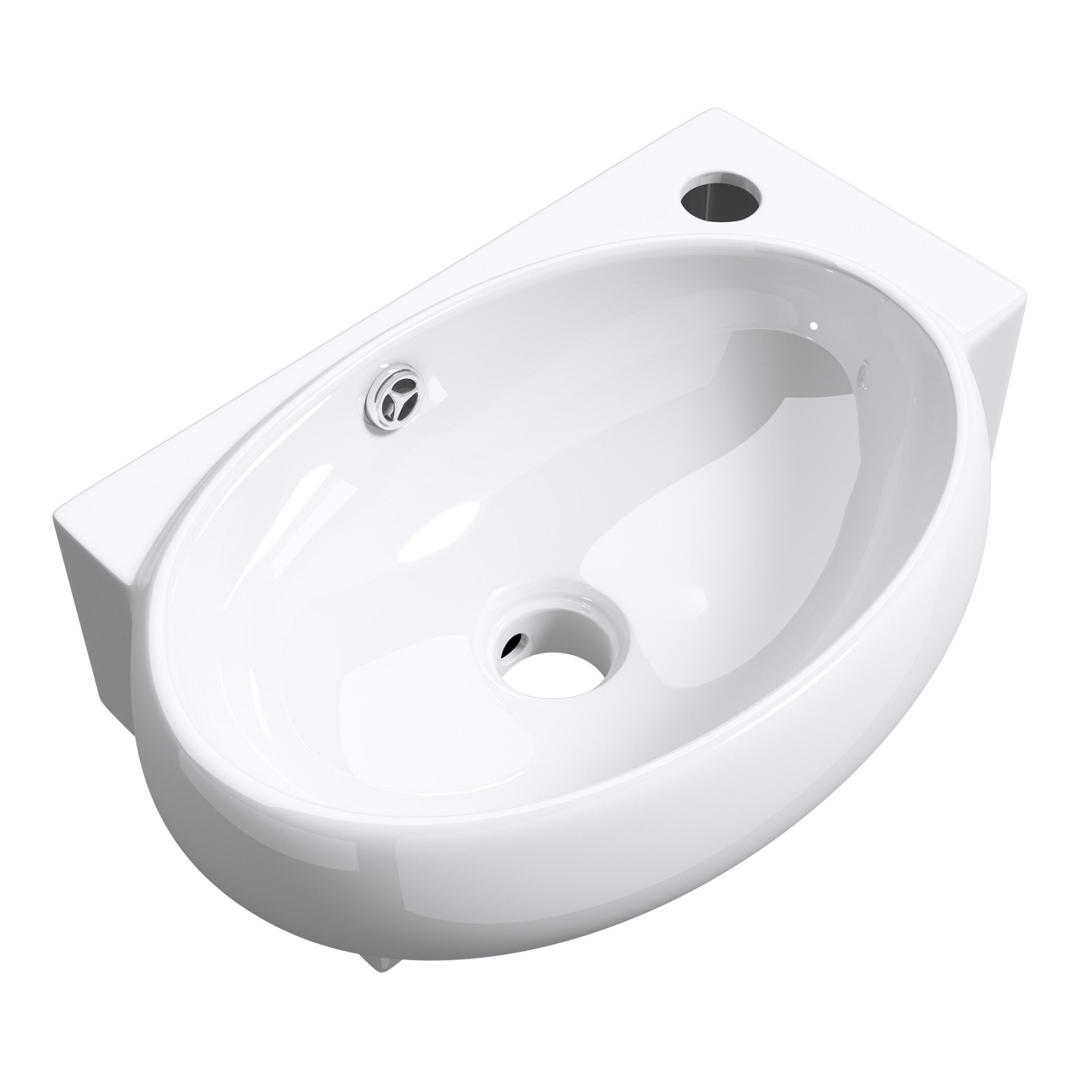 doporro Waschbecken Aufsatzwaschbecken keramik Hängewaschbecken Badezimmer GästeWC Br001