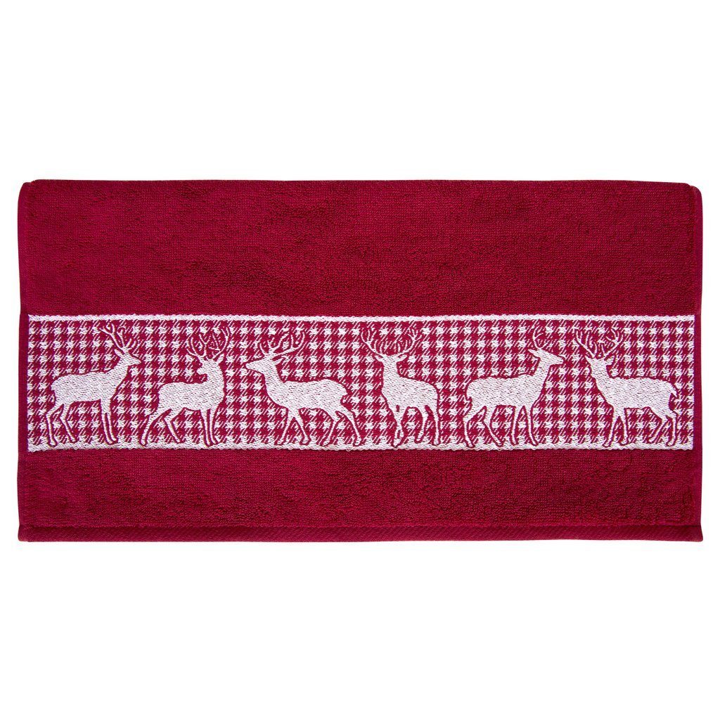 Dyckhoff Gästehandtuch Dyckhoff Gästetuch 'Hirschparade' 30 x 50 cm günstig online kaufen