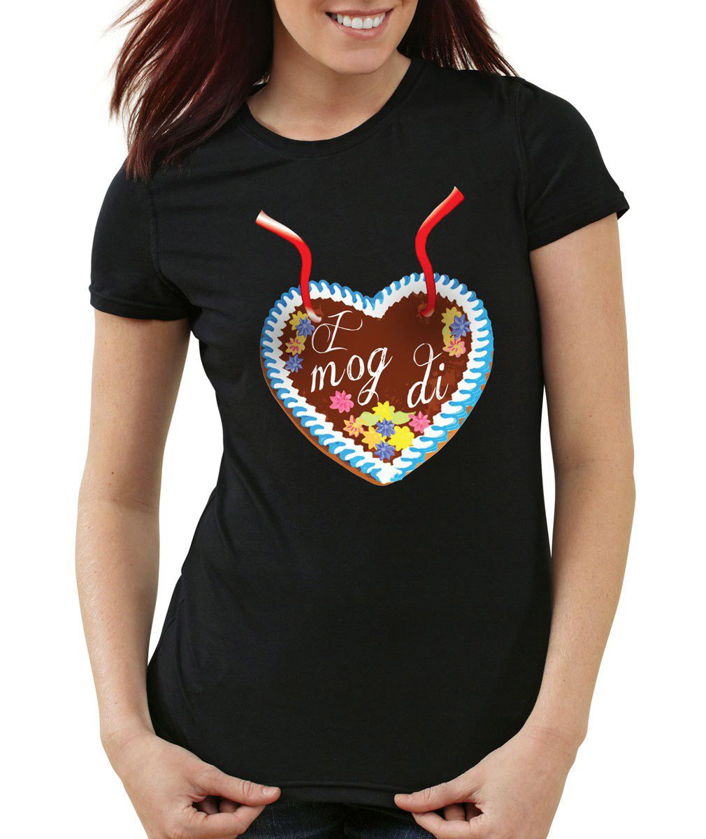 style3 T-Shirt Wiesn Oktoberfest München Lebkuchen Herz Fest Dult Maß Bier Zelt