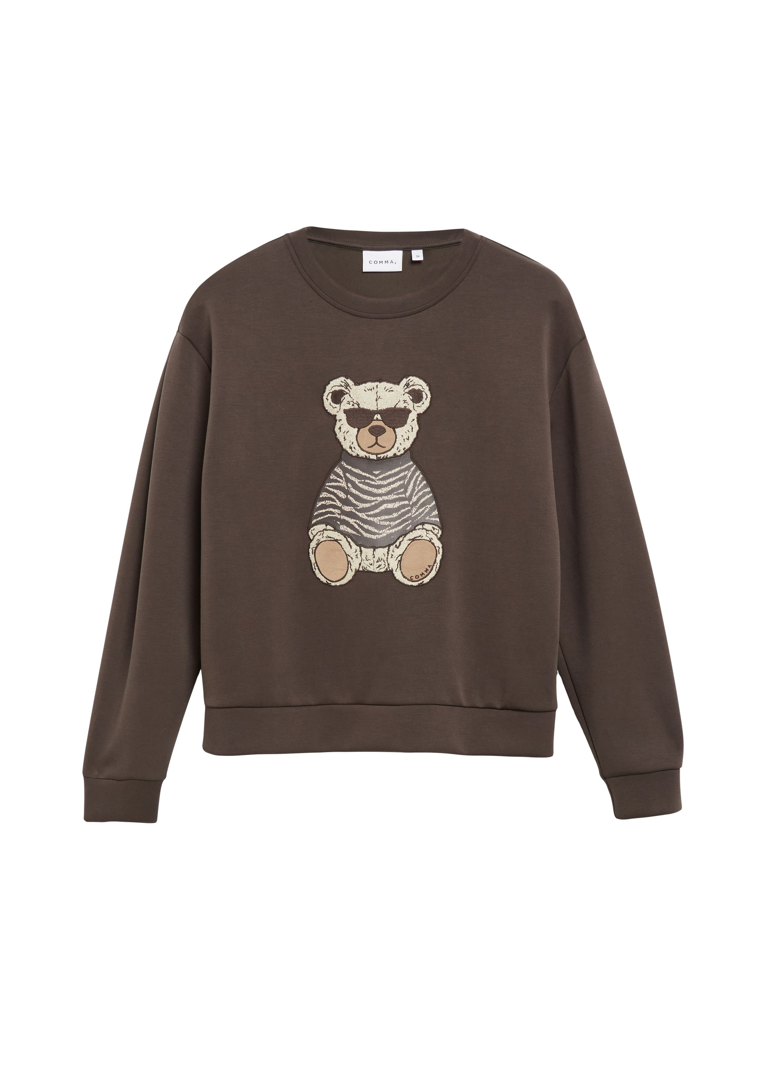 comma Sweatshirt Sweatshirt Weiches Sweatshirt mit Artwork
