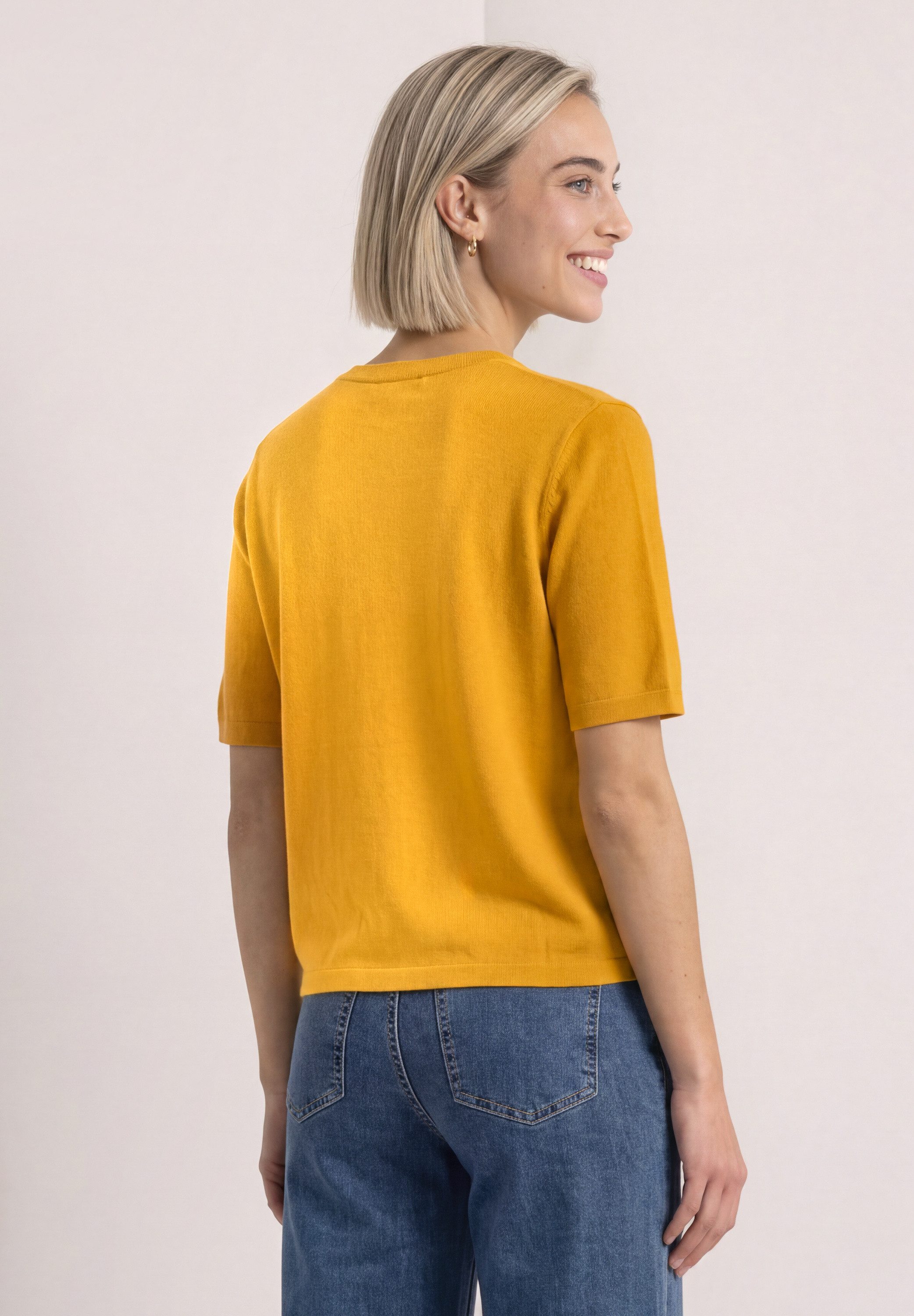 STREET ONE Kurzarmpullover softe Viskose