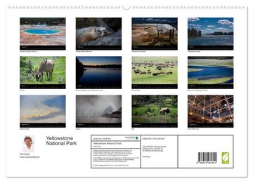CALVENDO Wandkalender Yellowstone National Park (Premium, hochwertiger DIN A2 Wandkalender 2023, Kunstdruck in Hochglanz)