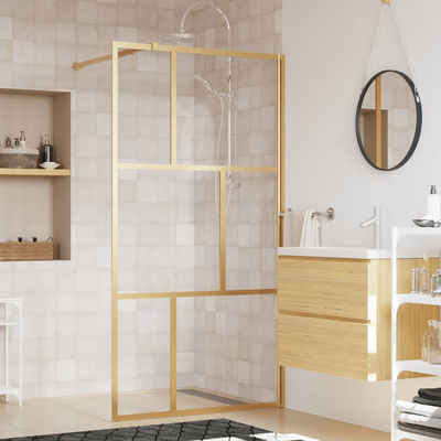 vidaXL Duschwand Duschwand für Begehbare Dusche ESG Klarglas Golden 100x195cm