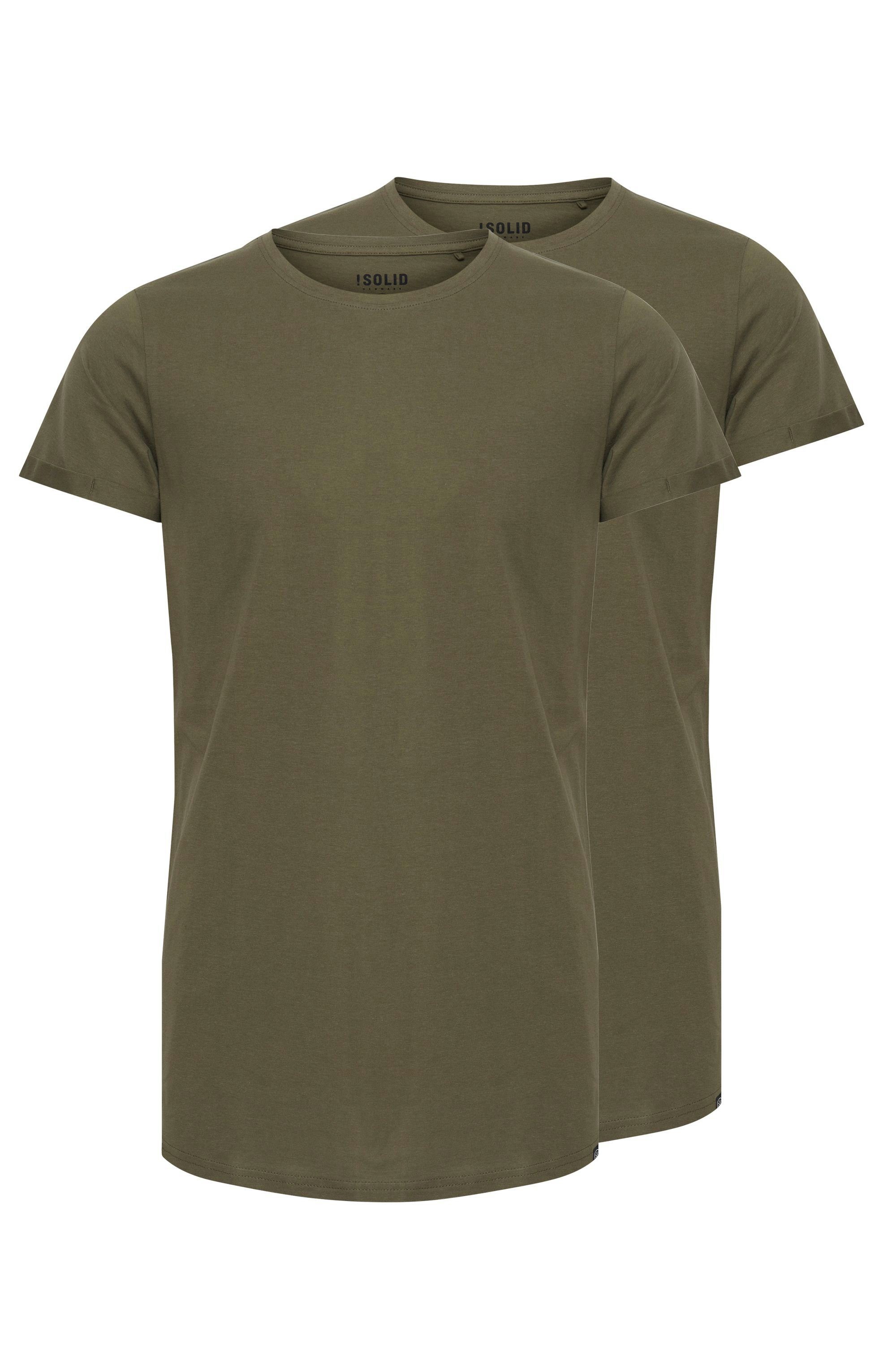 T-Shirt 2er-Pack Green Longshirt !Solid SDLongo im (190512) Ivy