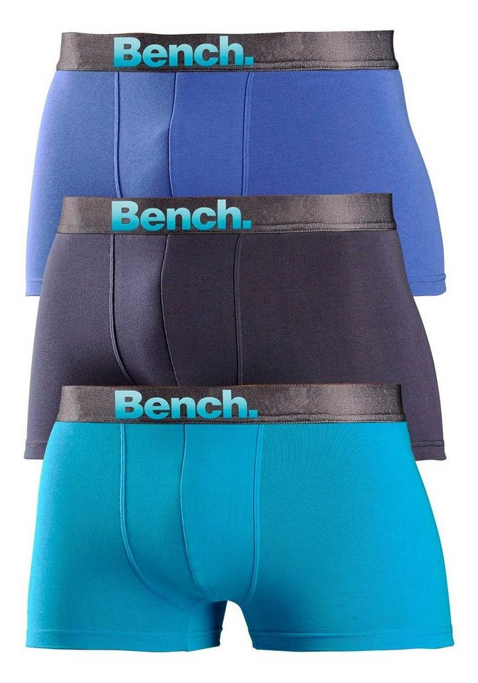 Bench. Boxer (Packung, 3-St) mit Logo Webbund, Aus elastischer Baumwolle  für perfekten Sitz