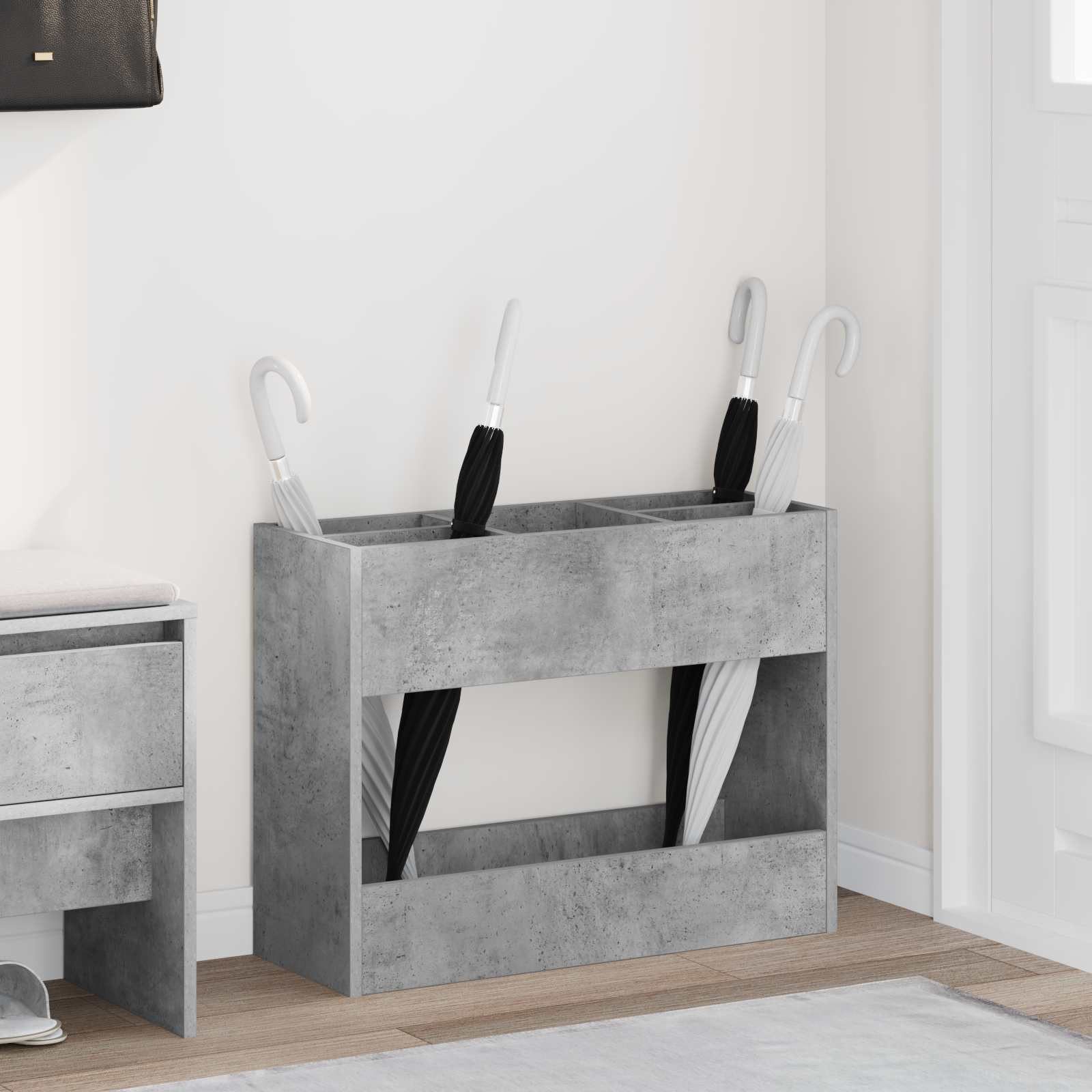 vidaXL Schirmständer Sonnenschirmhalter Beton Grau 65 x 24 x 50 cm Holzwerkstoff (1 St)