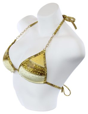 Miss Beach Triangel-Bikini-Top wattiert, modernes Design, Glanz-Optik, Vorgeformtes Bikini-Oberteil