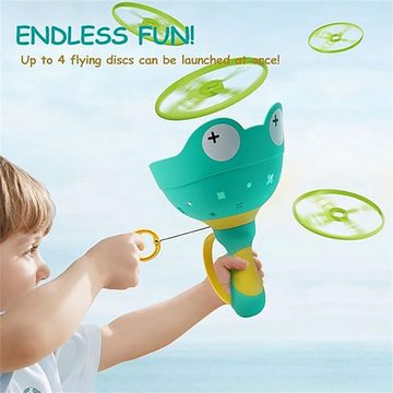 Fivejoy Lernspielzeug Flying Disc Launcher, 1 Packungen & 6 Scheiben
