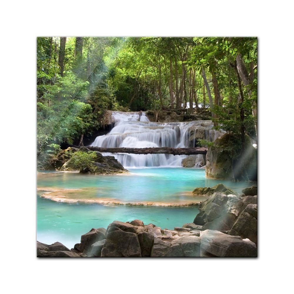 Bilderdepot24 Glasbild, Wasserfall im Wald kaufen | OTTO