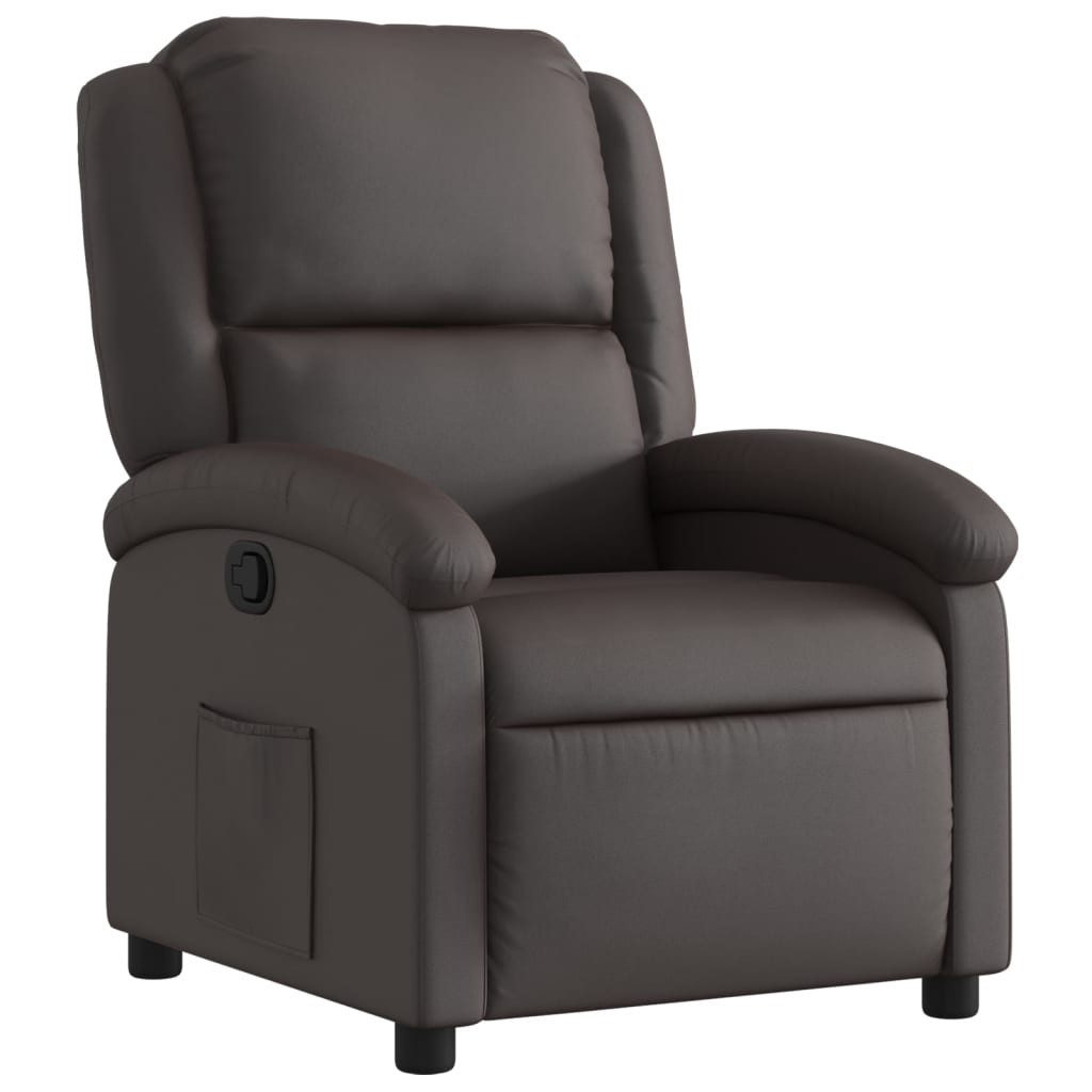 vidaXL Sessel Relaxsessel Dunkelbraun Echtleder (1-St)