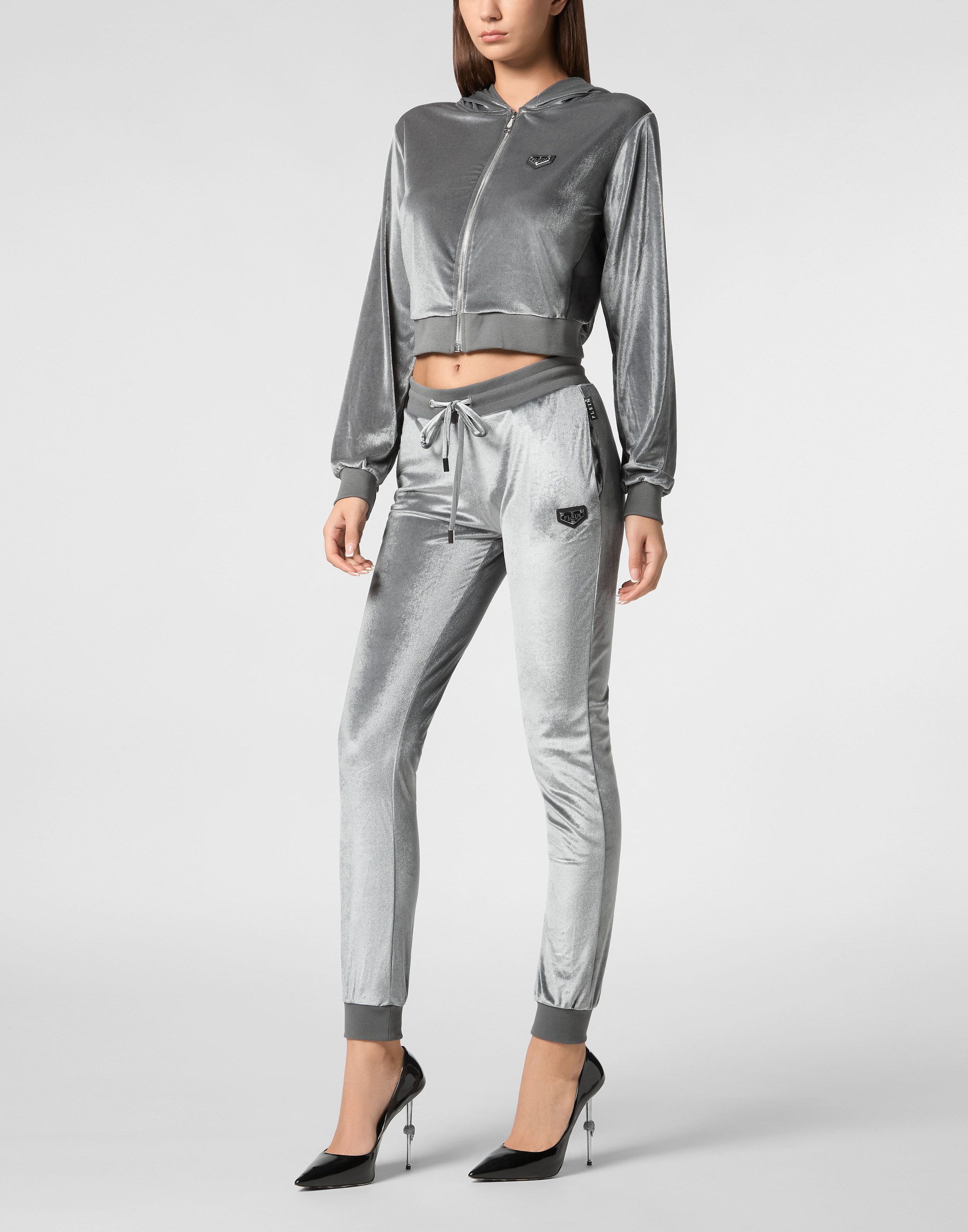 PHILIPP PLEIN Kapuzensweatjacke Skull Mit Schmucksteinen