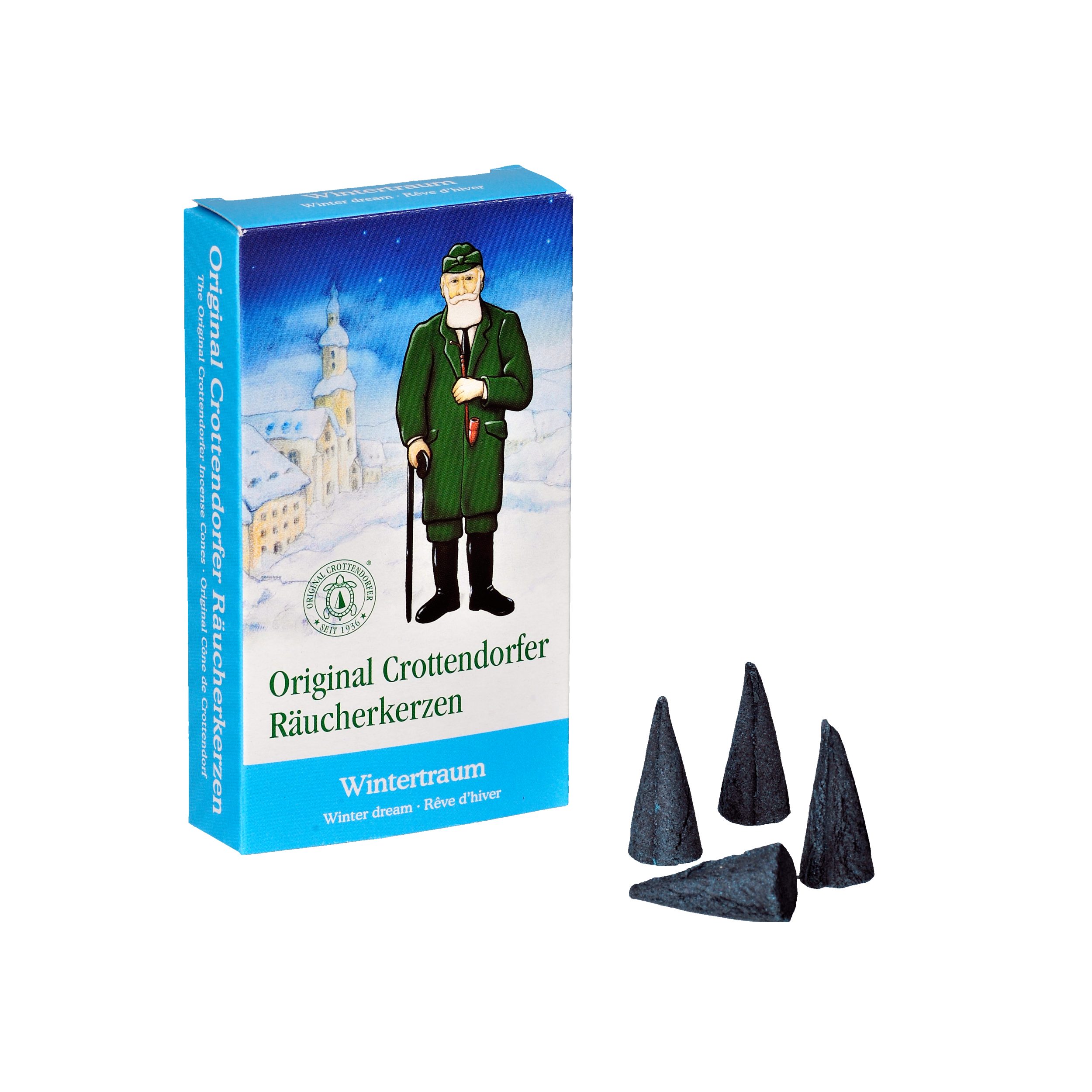 Crottendorfer Пахощі конуси Original Crottendorfer Räucherkerzen Duft-Auswahl Weihnachtsdüfte (24 Stück pro Packung), Original Erzgebirge