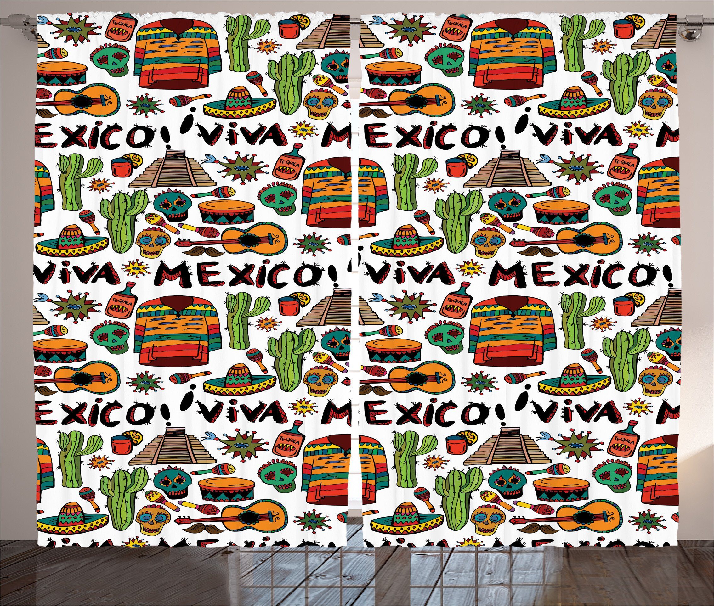 Mexikaner Haken, und Gardine Schlaufen Cartoon Cactus Abakuhaus, Kräuselband Vorhang Salsa mit Schlafzimmer