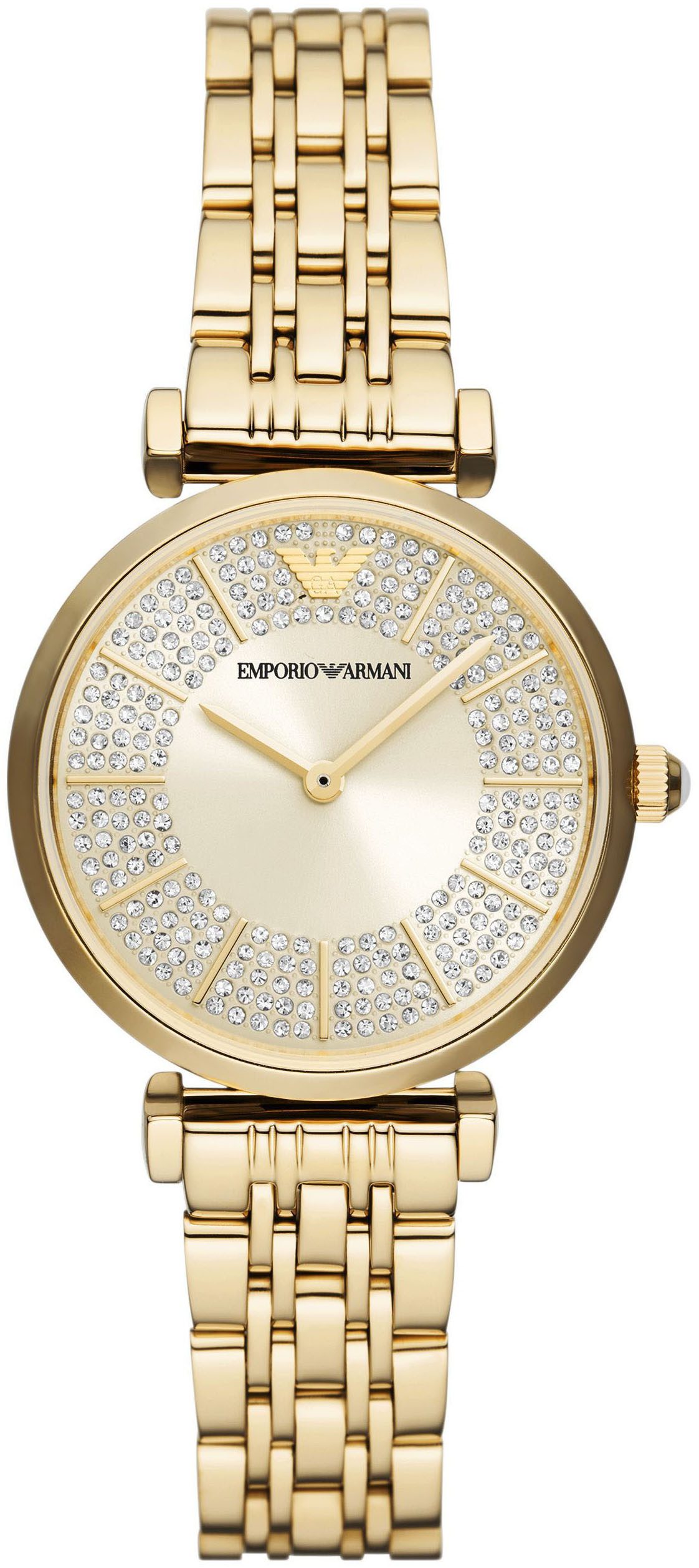 Emporio Armani Quarzuhr AR11608, Armbanduhr, Damenuhr, analog, Edelstahlarmband