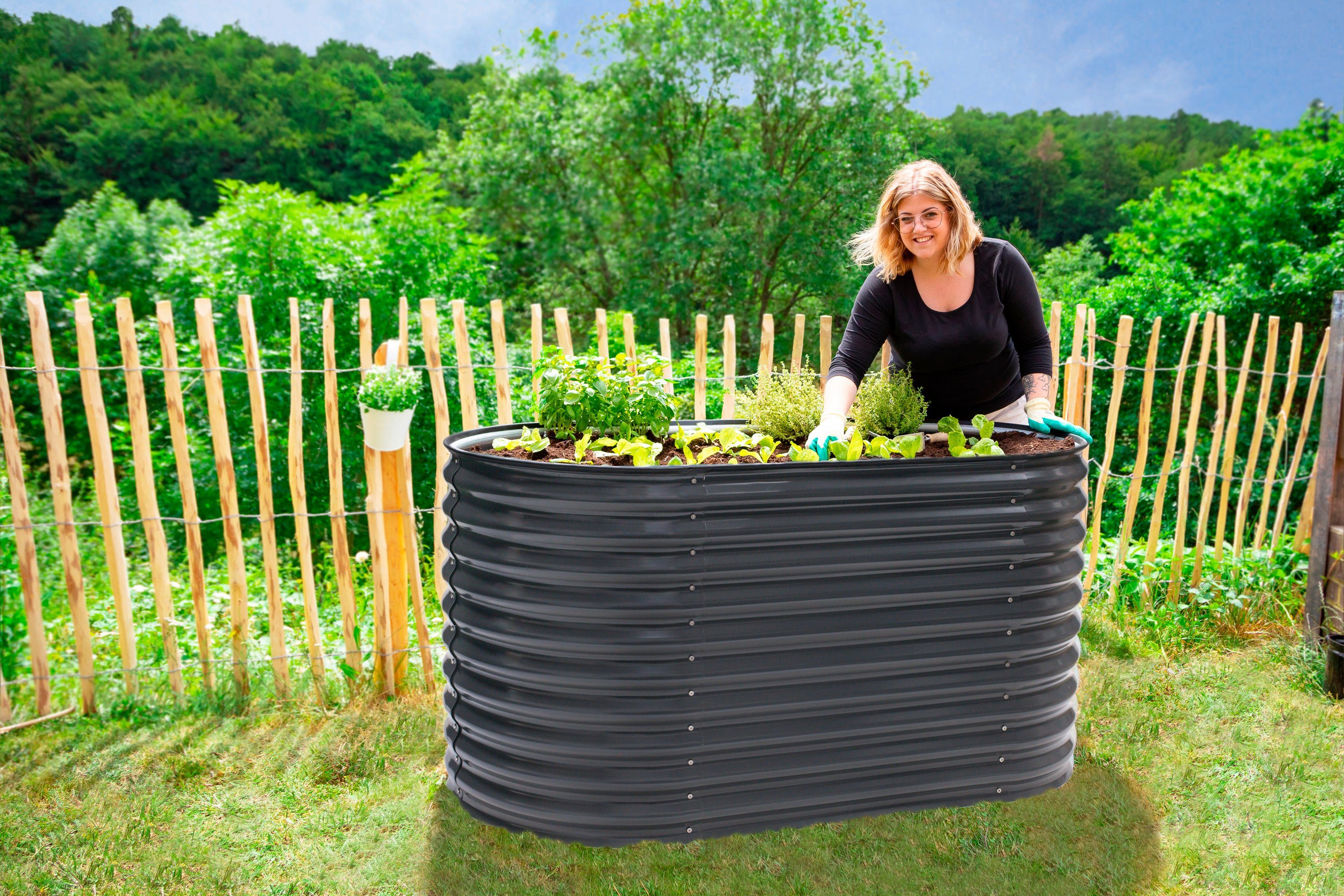 WESTMANN Hochbeet Oval 160, BxTxH: 160x80x82 cm