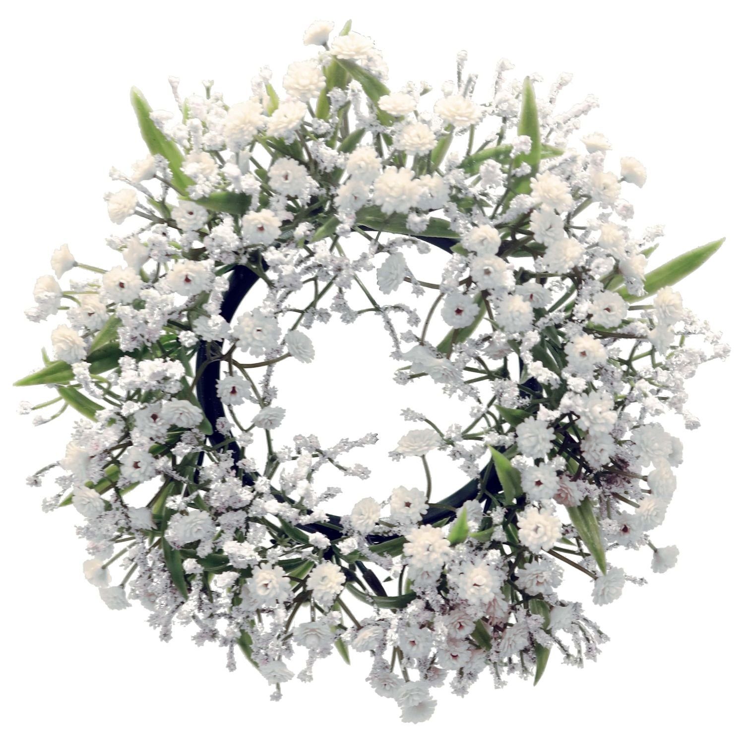 Exner GmbH Garten- & Wohnaccessoires Dekoobjekt Gypsophila Muralis wreath - white - 7 cm