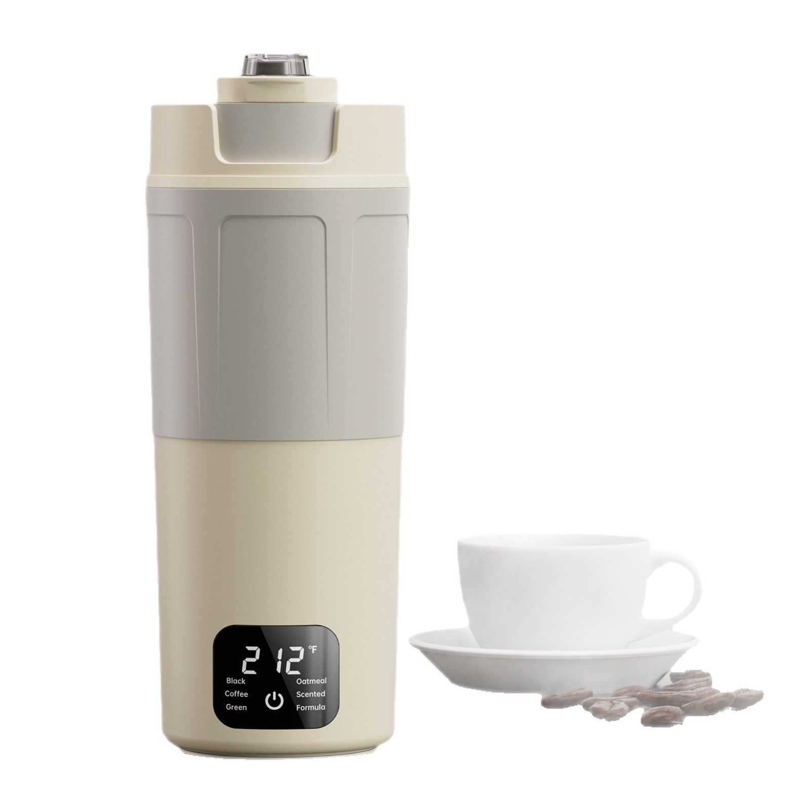 Tekoo Wasserkocher Tragbarer Reise-Wasserkocher 316 Edelstahl 550ml, 360 W, Tragbar für Reisen, Warmhaltefunktion über Powerbank