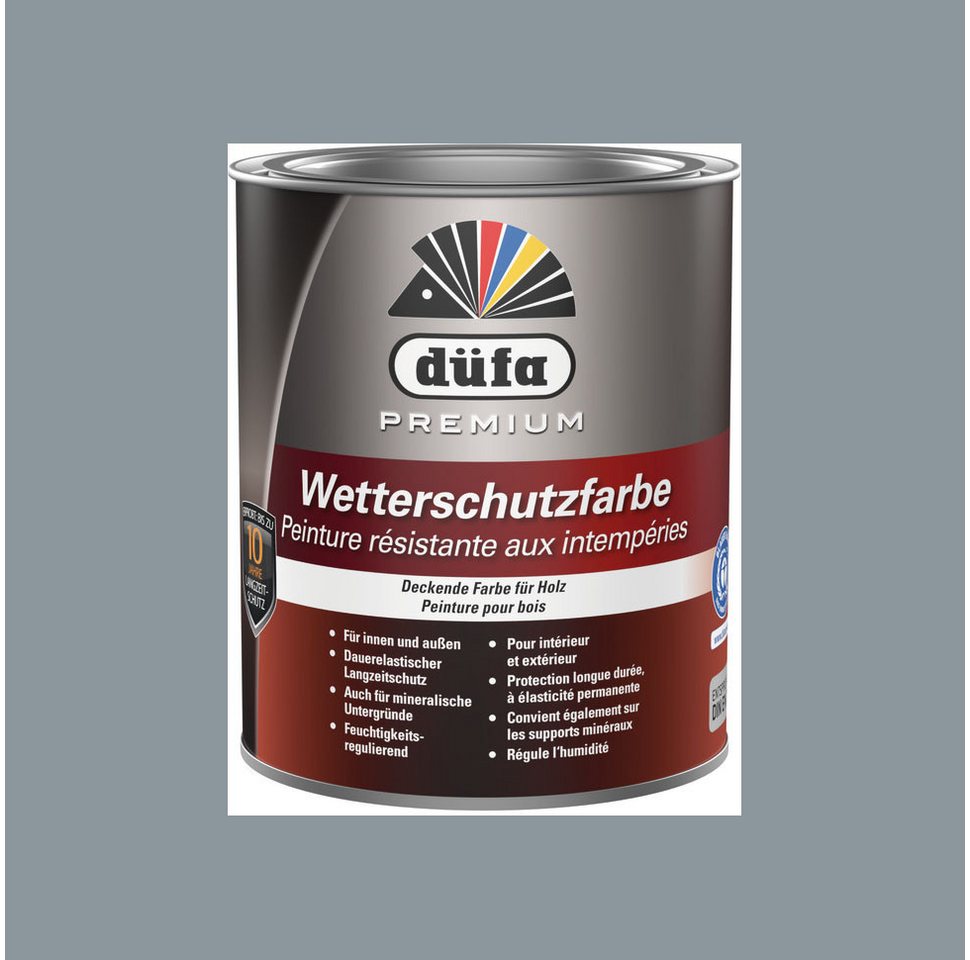 Thumbnail - düfa Wetterschutzfarbe Premium Dauerschutzfarbe 750 ml Holzfarbe Holzlack verschiedene Farben, Langzeitschutz und hoch w...