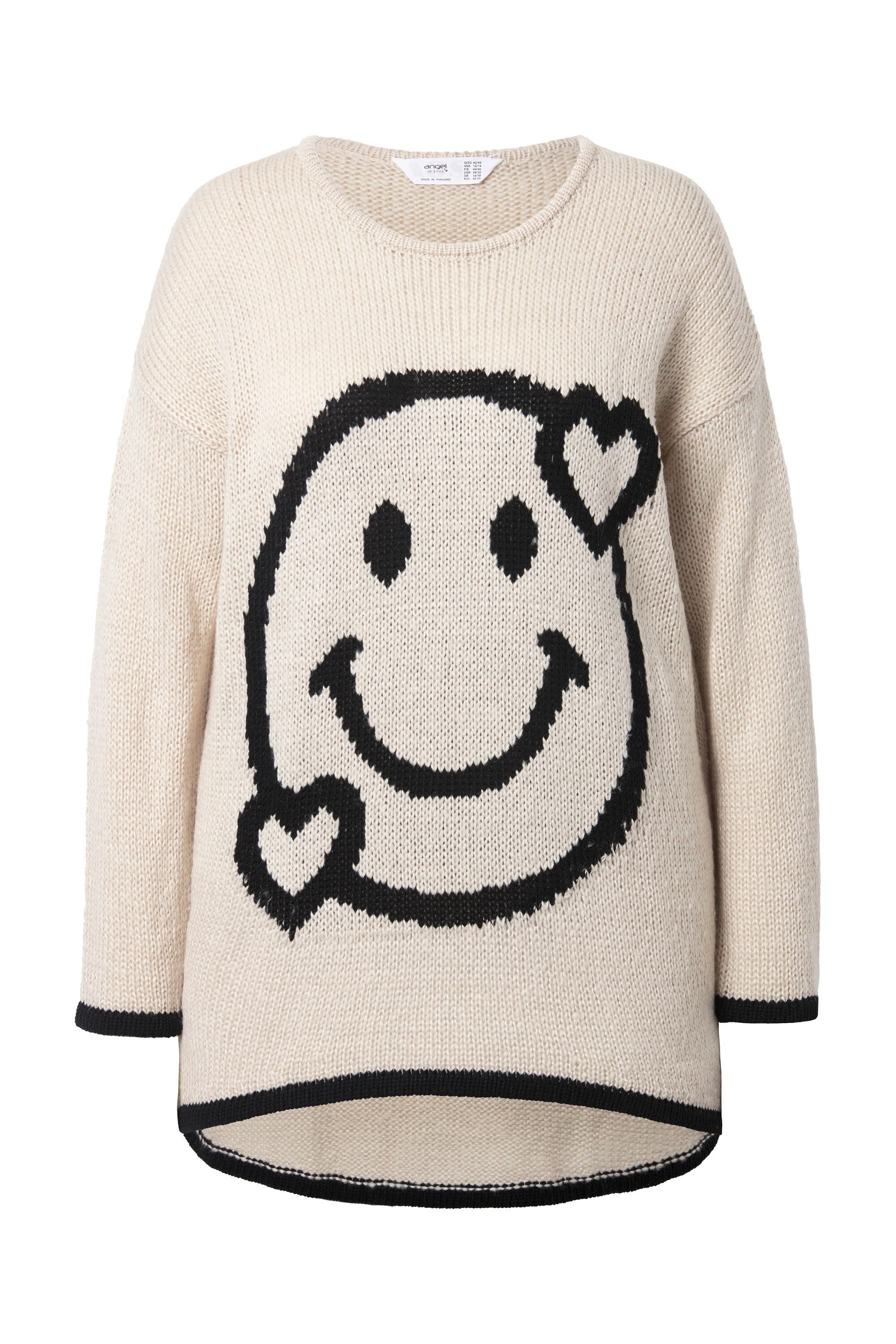 Angel of Style Strickpullover Pullover A-Linie Smiley Saum hinten länger günstig online kaufen