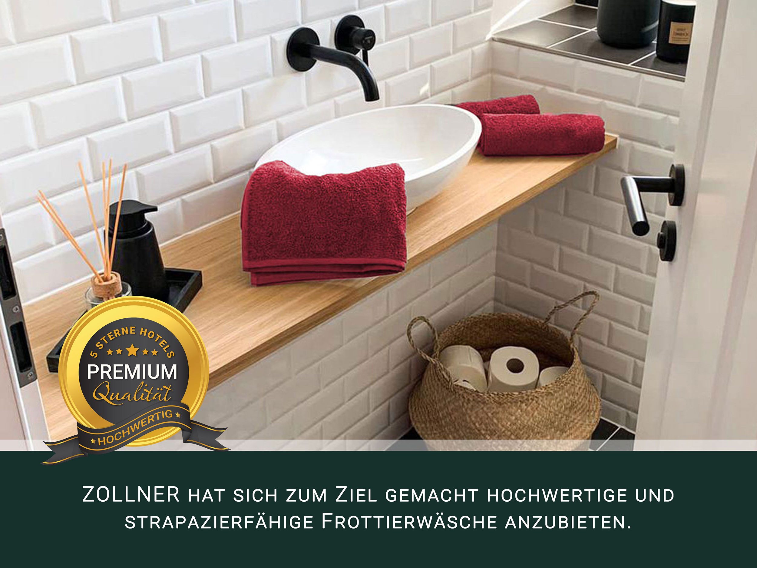 ZOLLNER Handtücher, Walkfrottier (6-St), 50 x 100 cm, 100% Baumwolle, vom Hotelwäschespezialisten