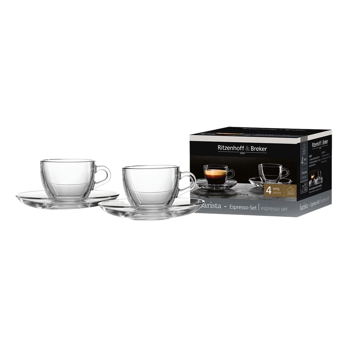 Ritzenhoff & Breker Espressotasse Barista, Glas, 80 ml