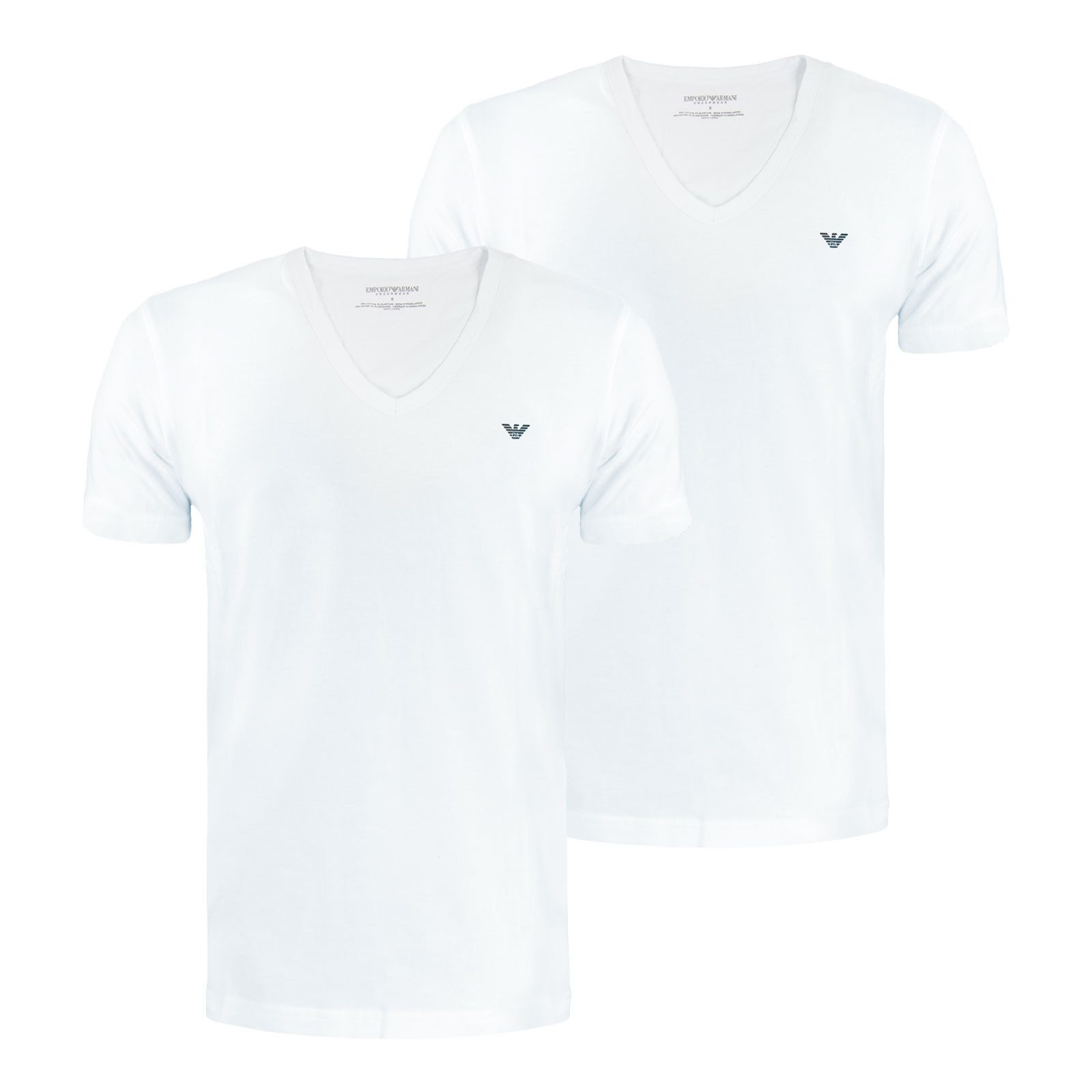 Emporio Armani Unterziehshirt 2er Pack T-Shirts V-Neck Stretch Cotton (2-St günstig online kaufen