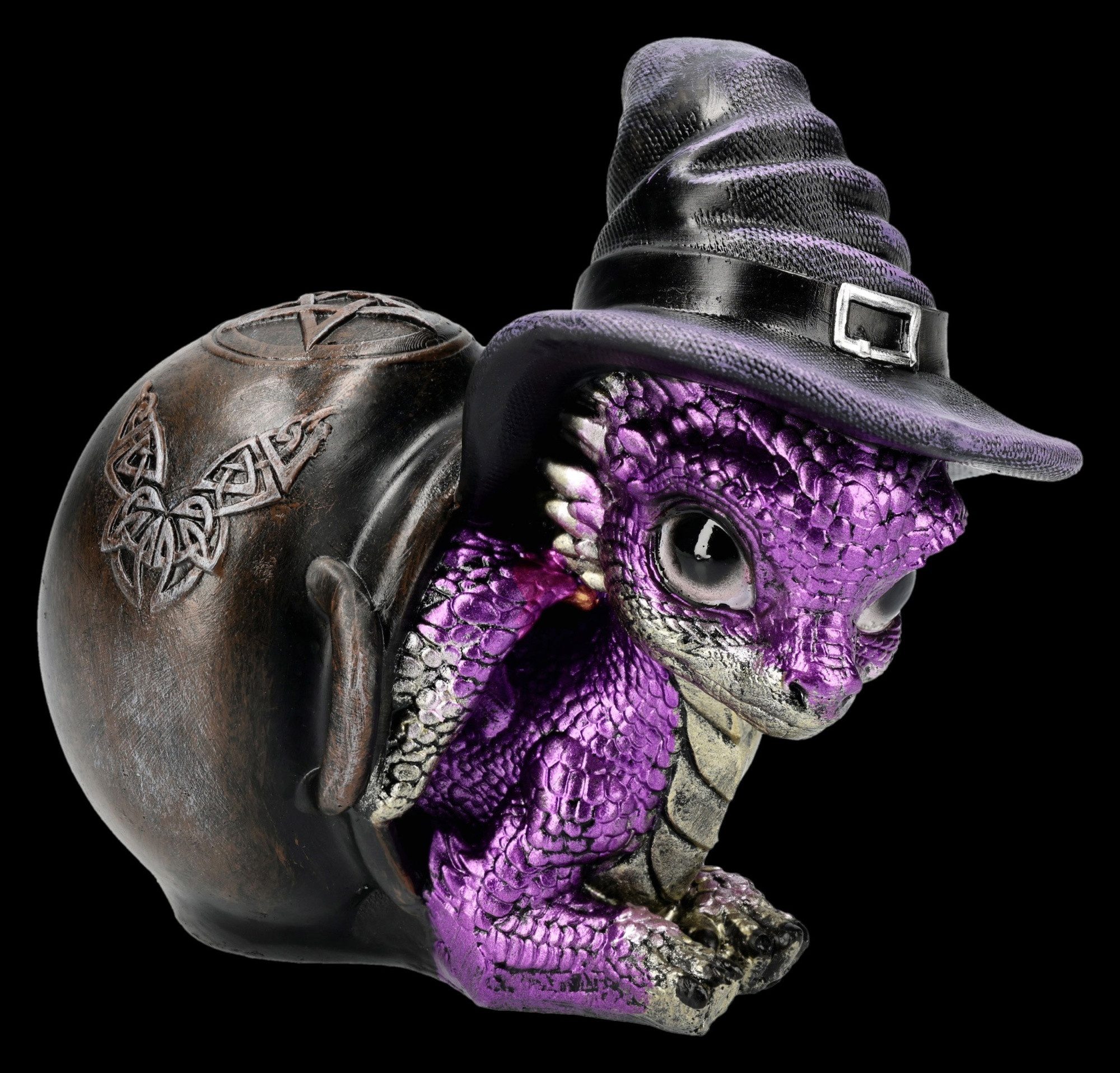 Figuren Shop GmbH Fantasy-Figur Lila Drachenfigur – Hexenzauber Fantasy Statue Sammlerfigur 10 cm
