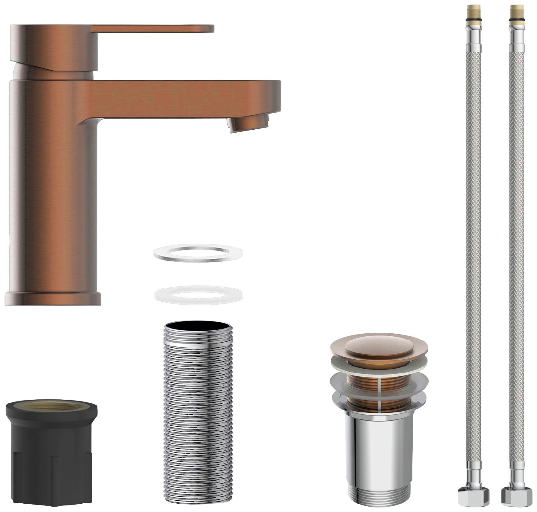 Schütte Waschtischarmatur ELEPHANT inkl. Exzenter, Marken-Mischdüse, leichte Montage